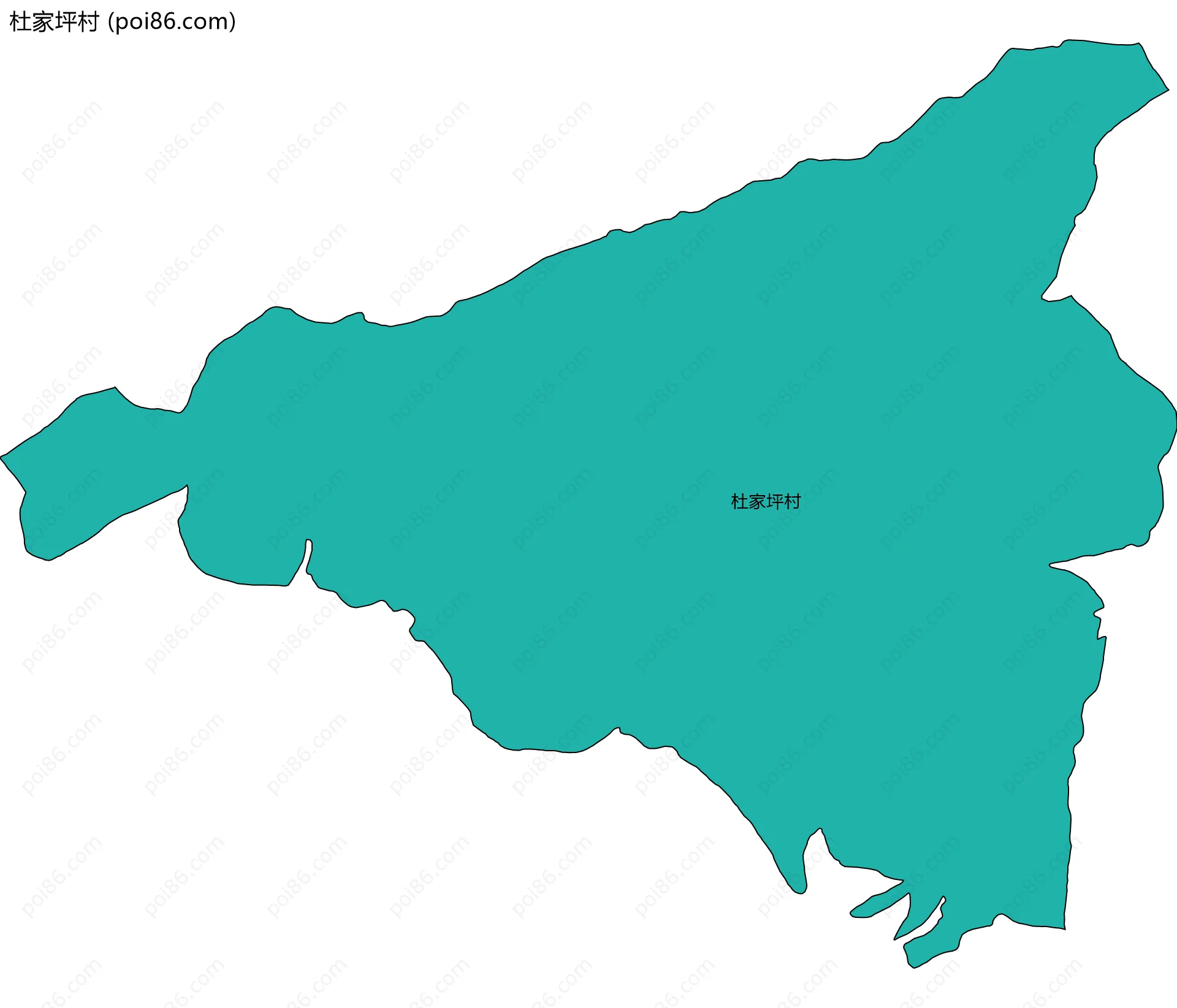 杜家坪村边界地图