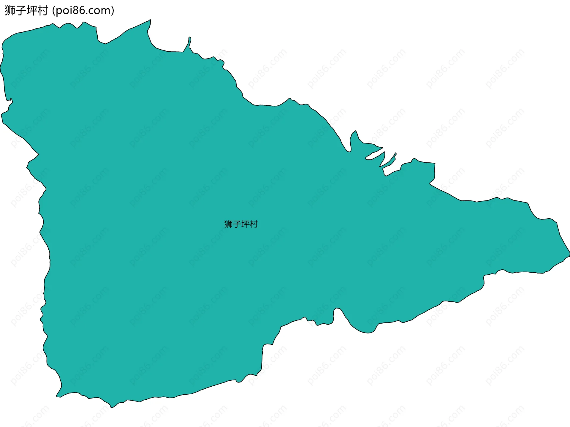 狮子坪村边界地图