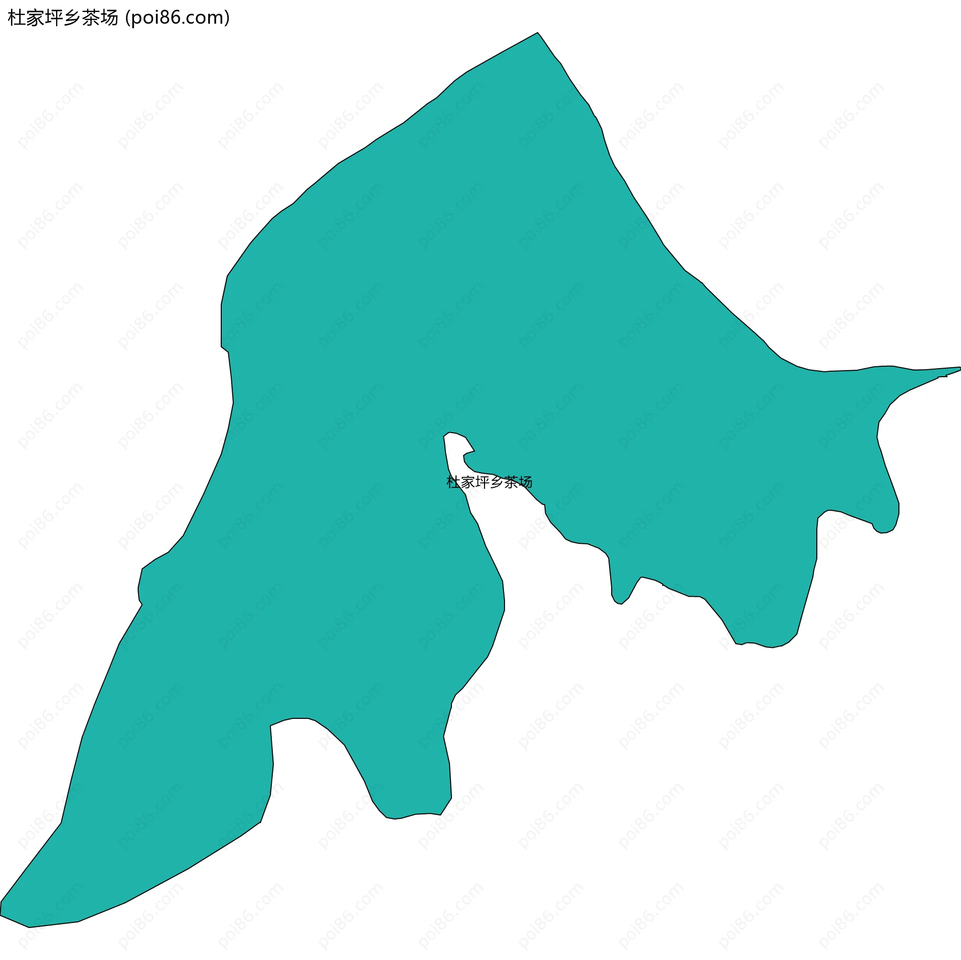 杜家坪乡茶场边界地图