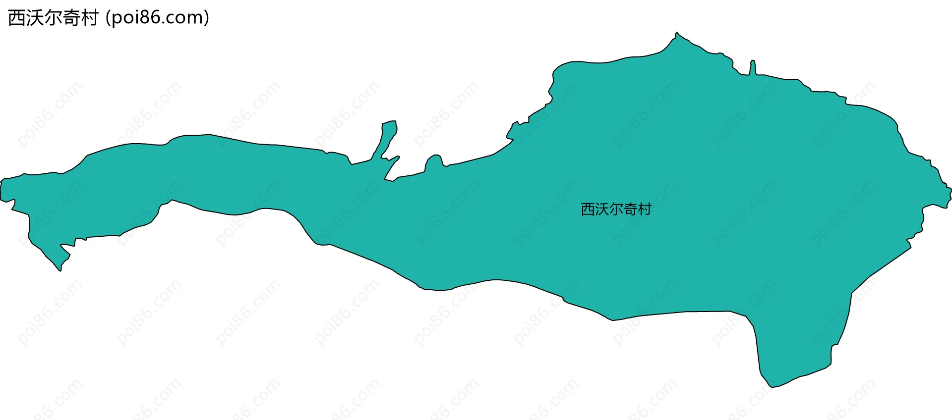 西沃尔奇村边界地图