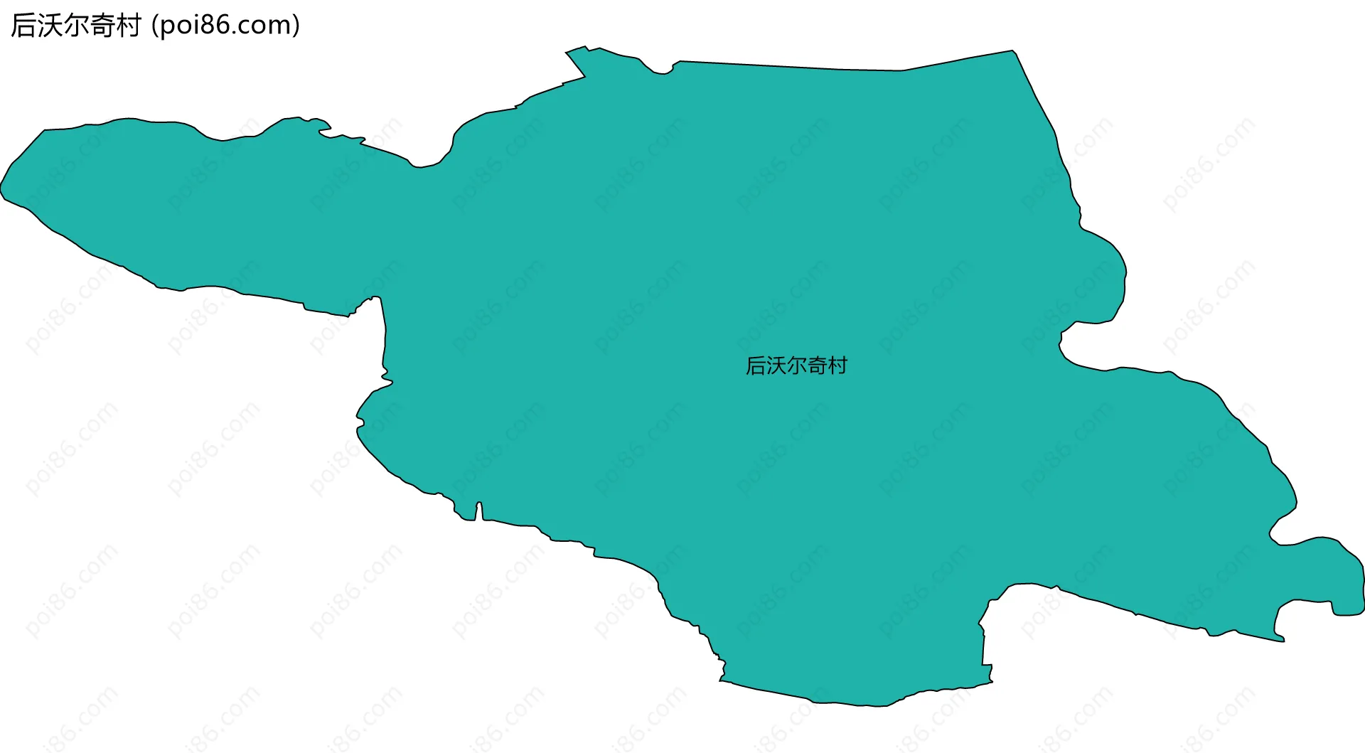 后沃尔奇村边界地图