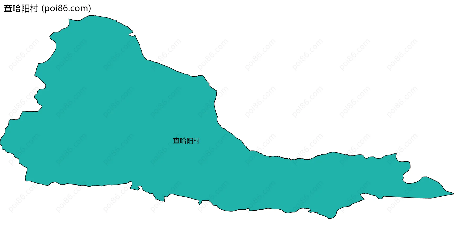 查哈阳村边界地图