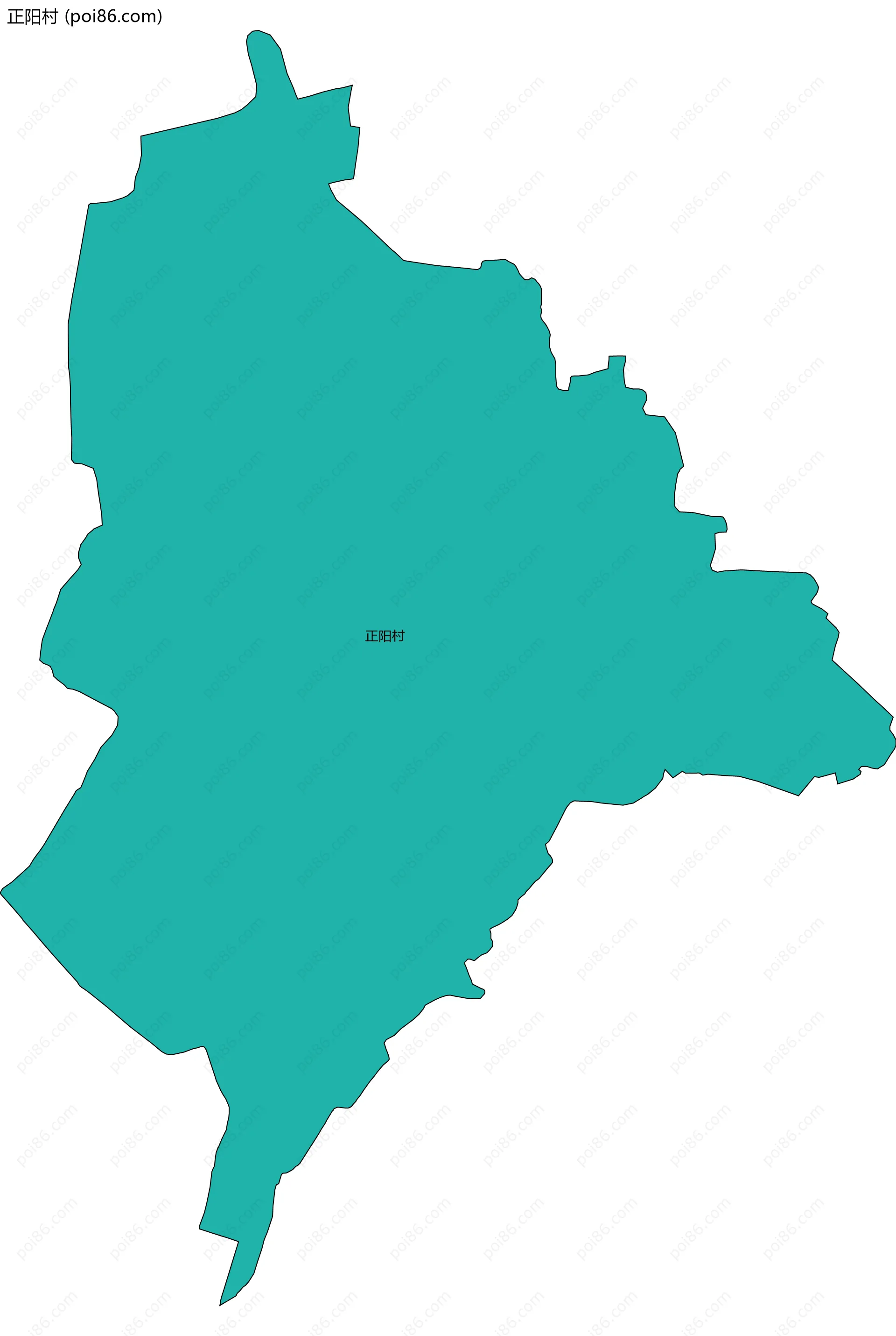 正阳村边界地图