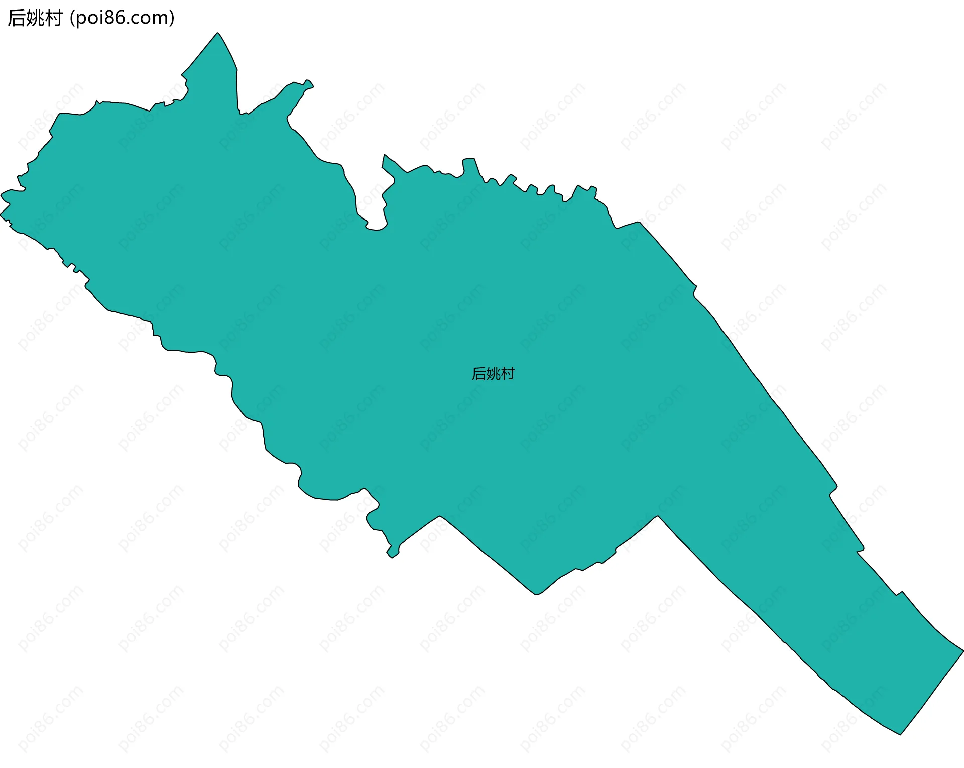 后姚村边界地图
