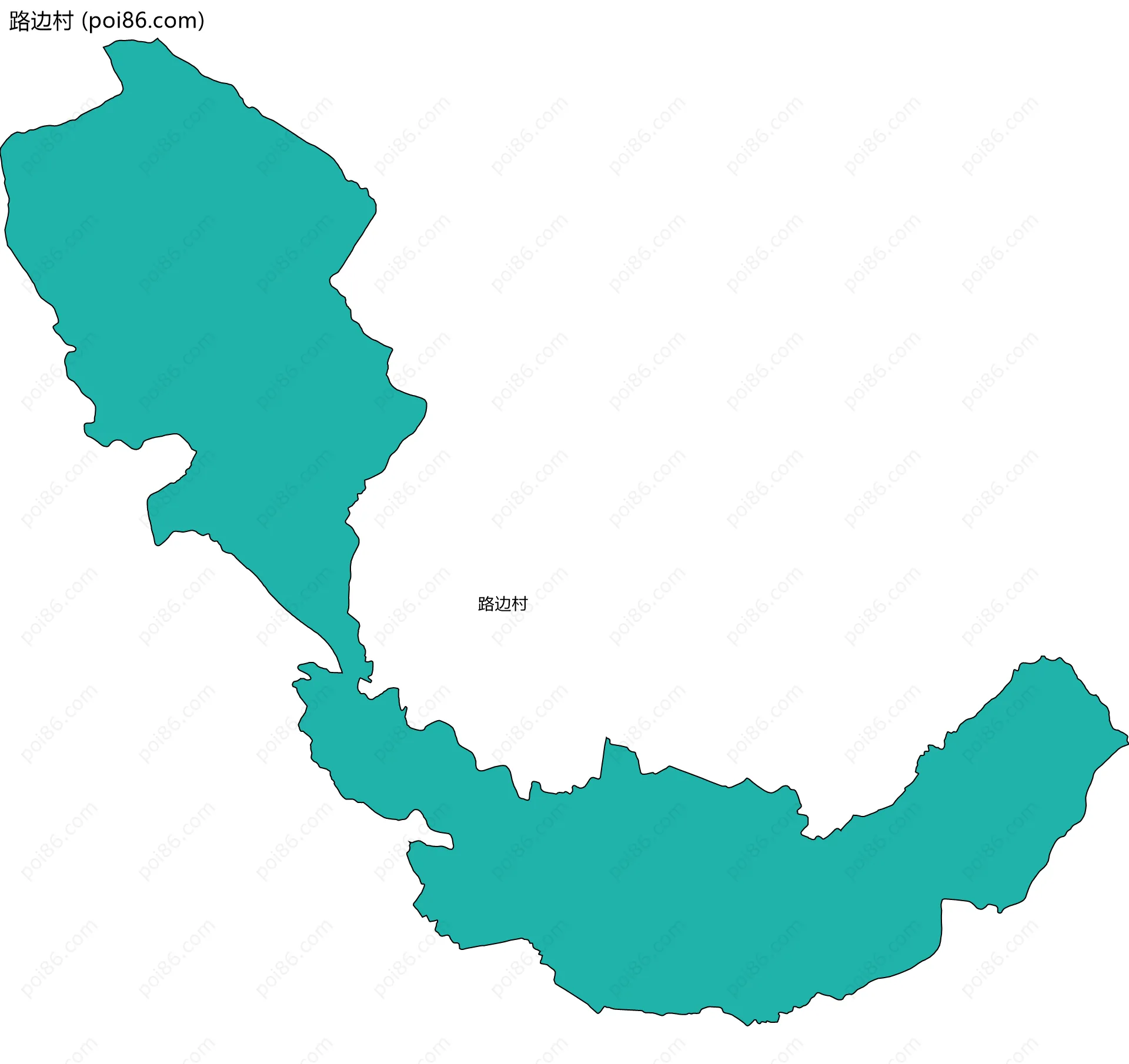 路边村边界地图
