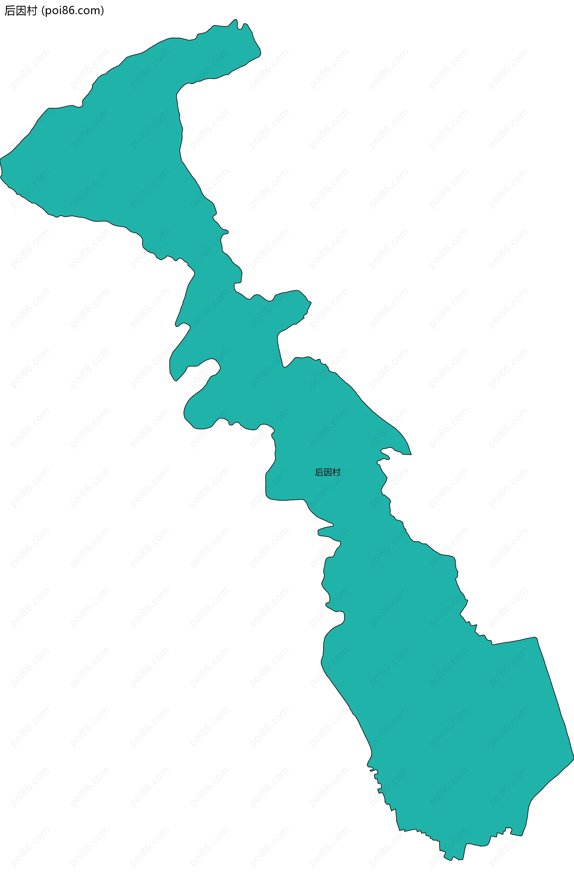 后因村边界地图