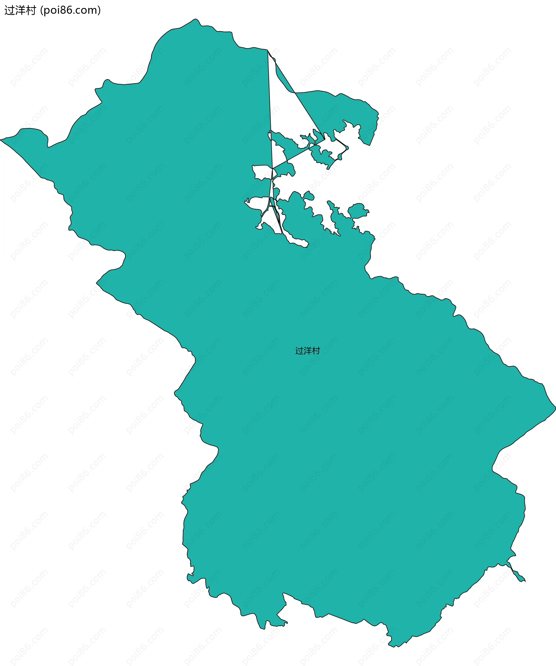 过洋村边界地图