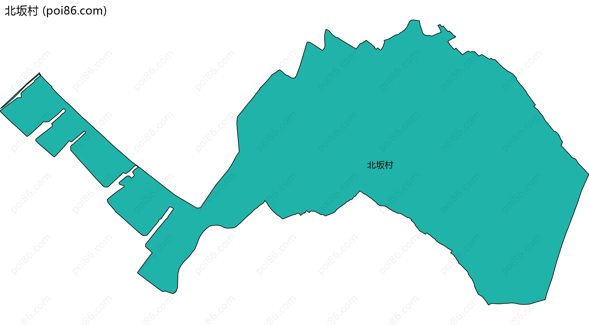 北坂村边界地图