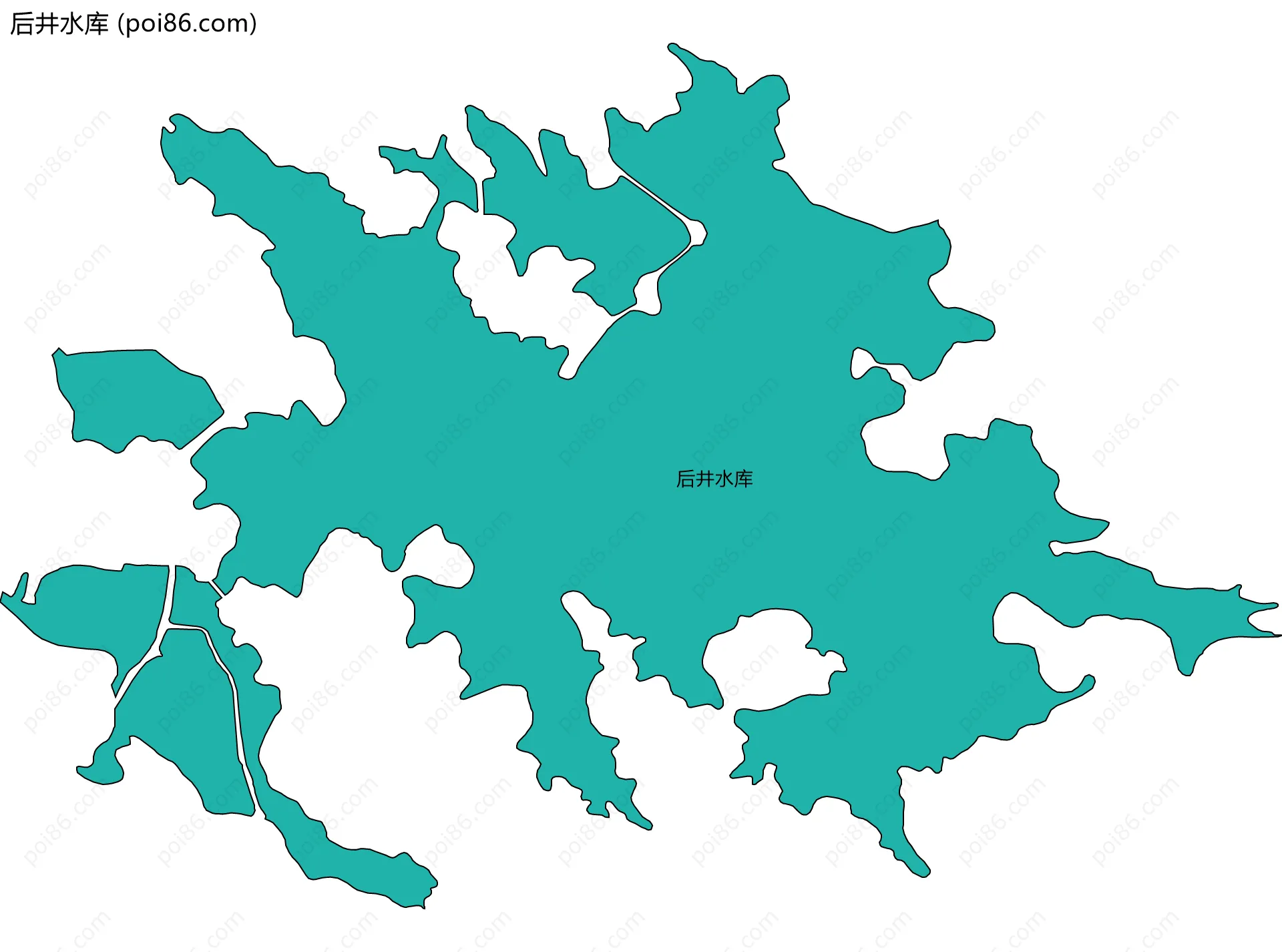 后井水库边界地图