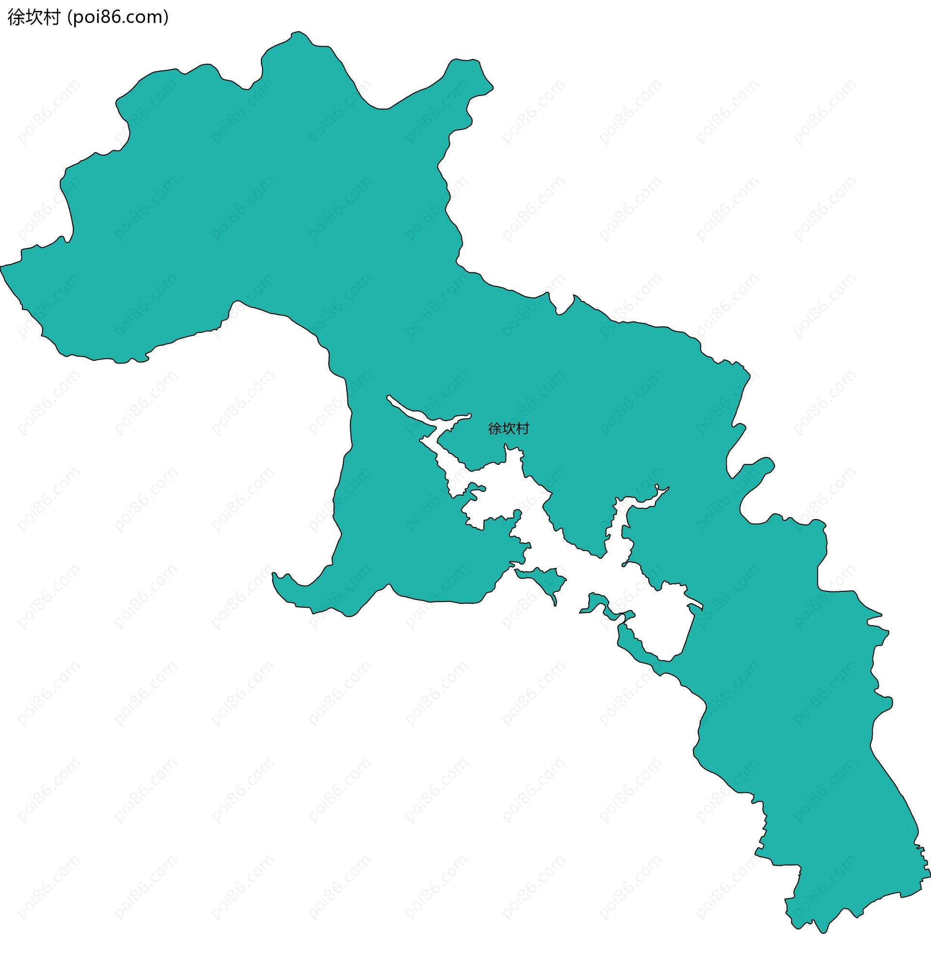 徐坎村边界地图