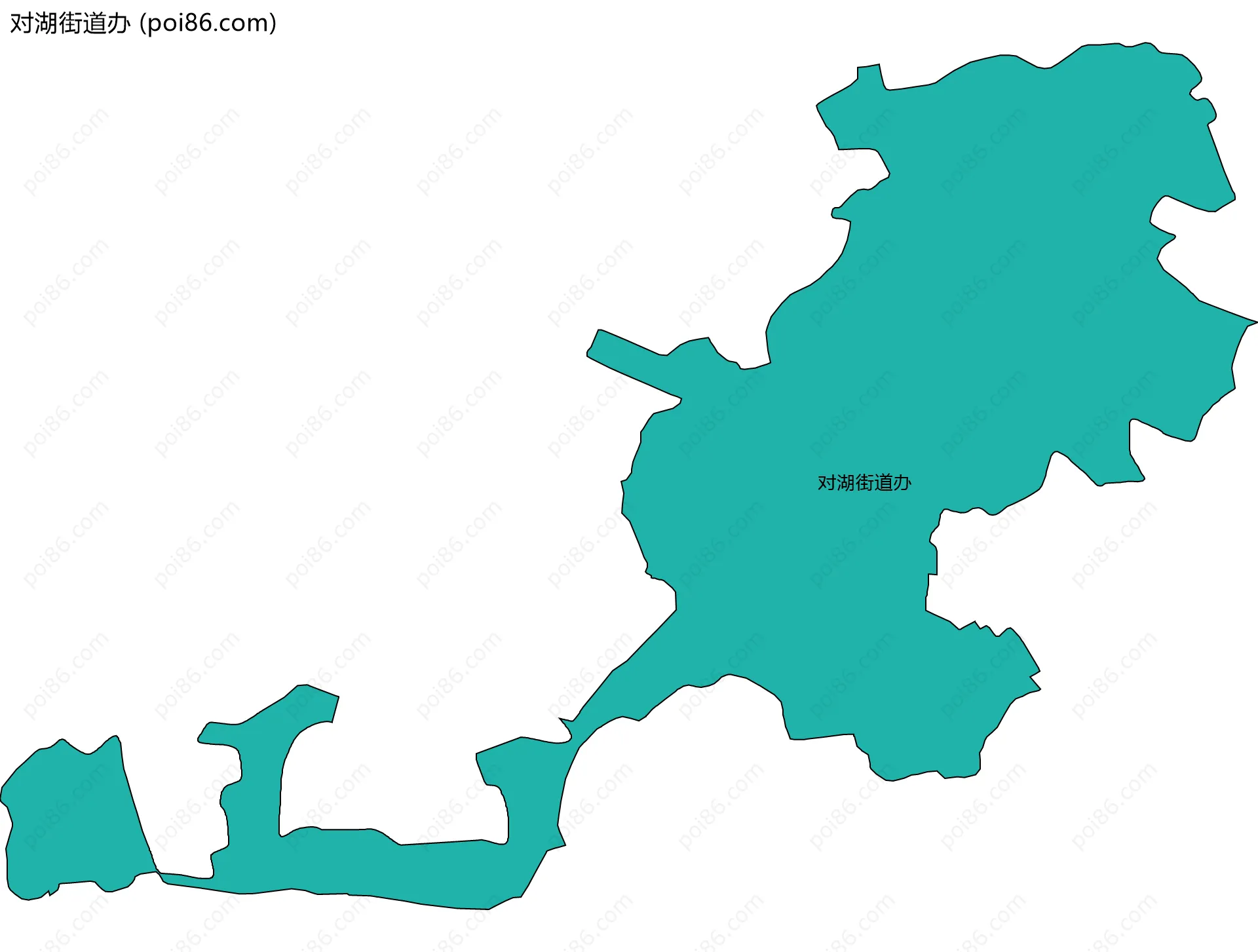 对湖街道办边界地图