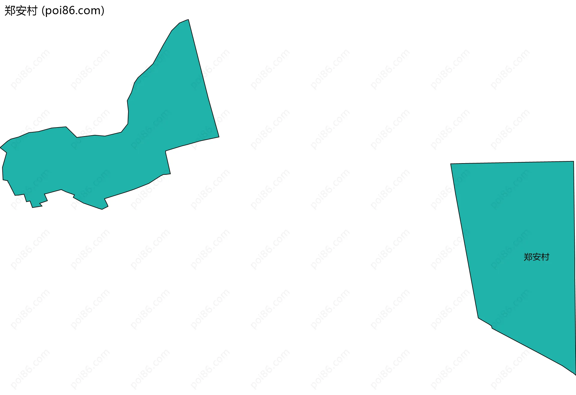 郑安村边界地图