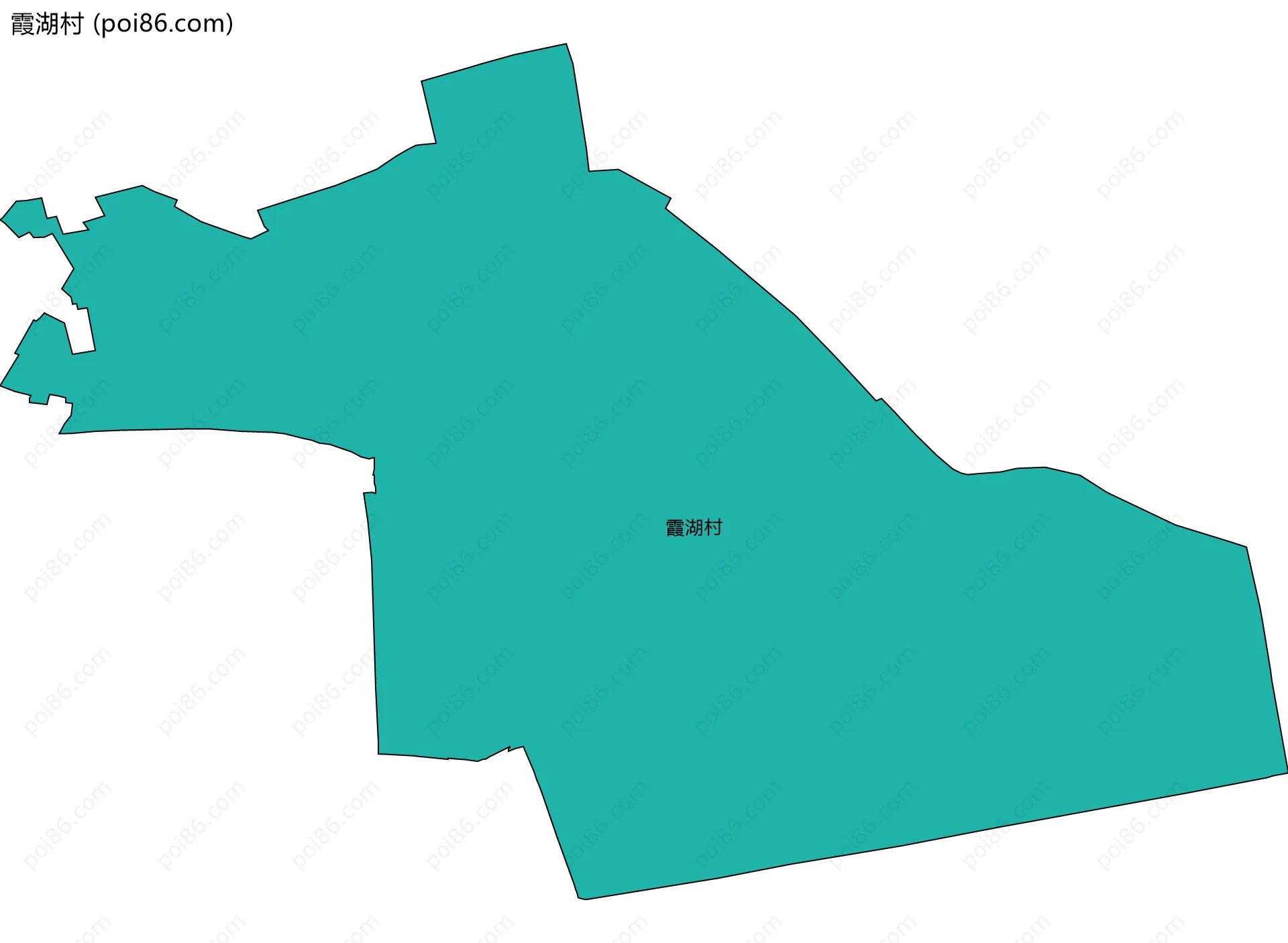 霞湖村边界地图