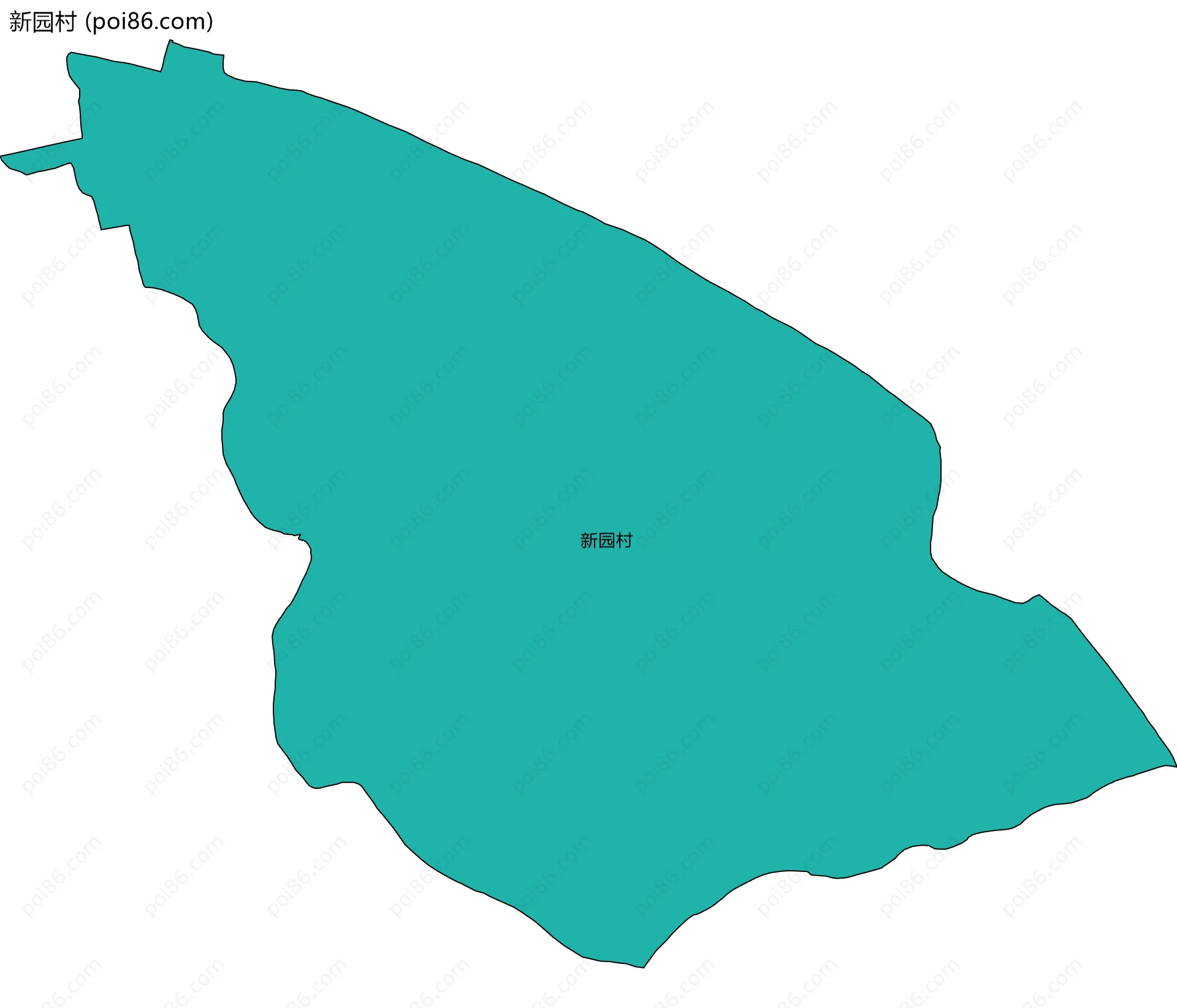 新园村边界地图