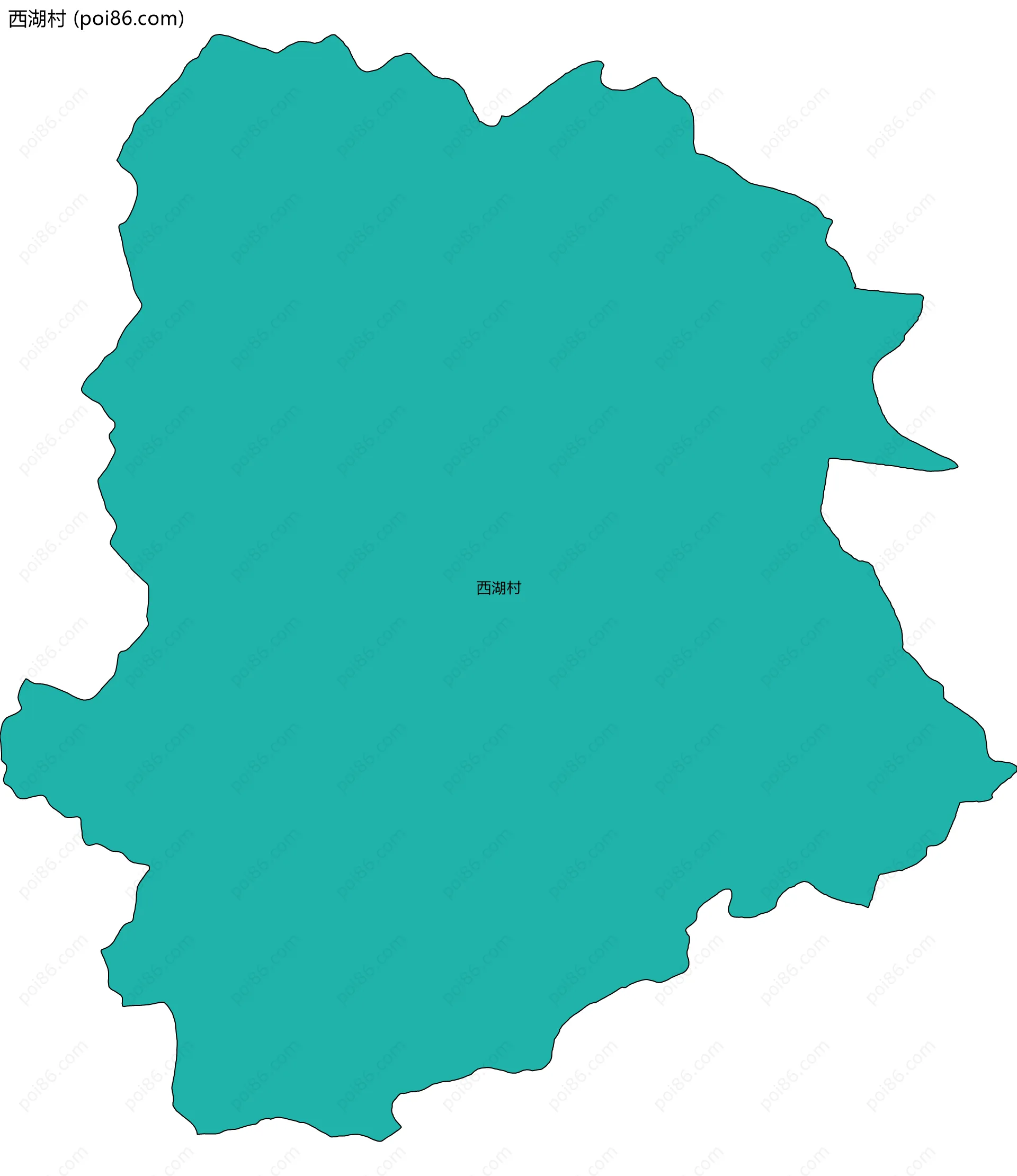 西湖村边界地图