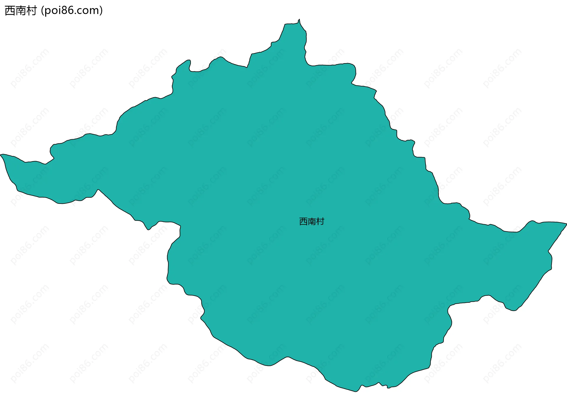 西南村边界地图