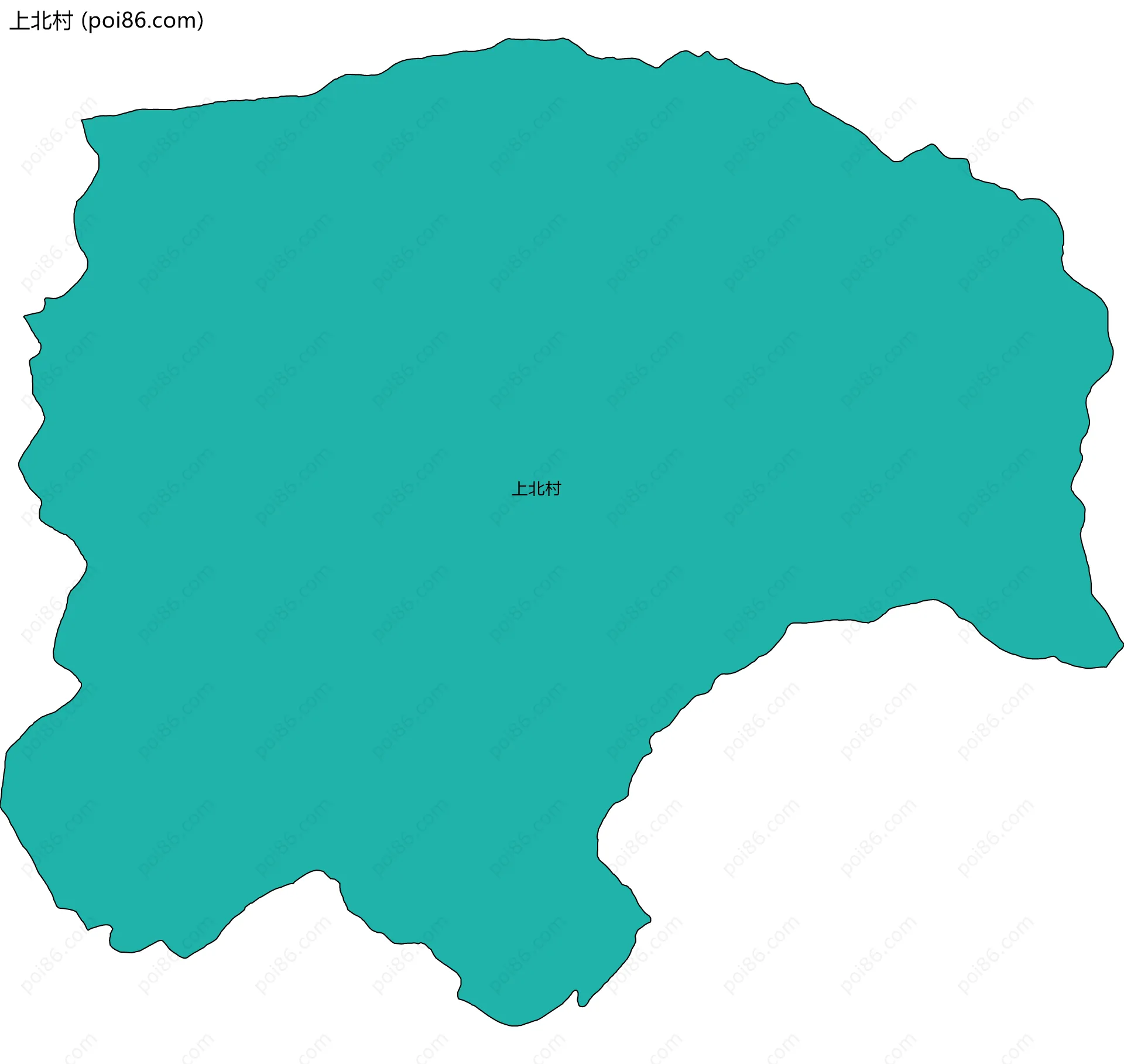上北村边界地图