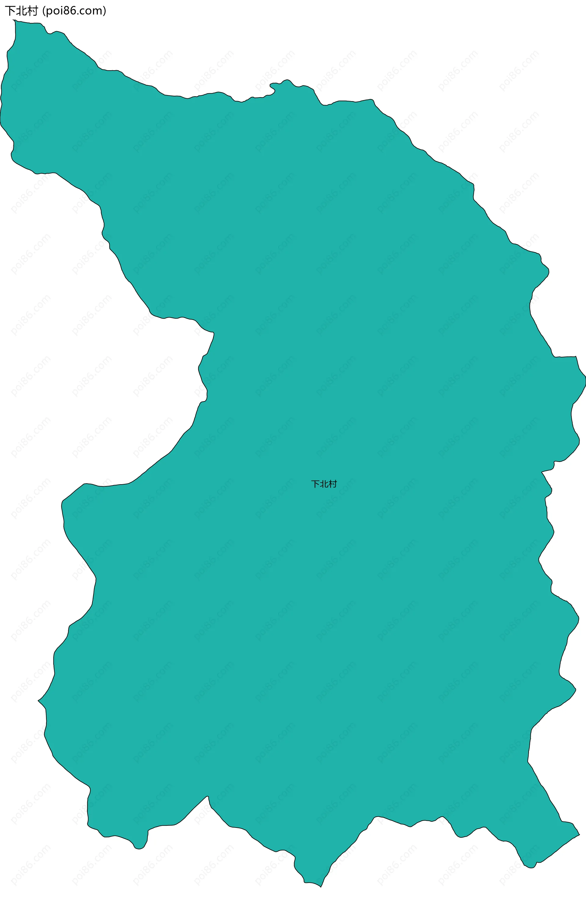 下北村边界地图