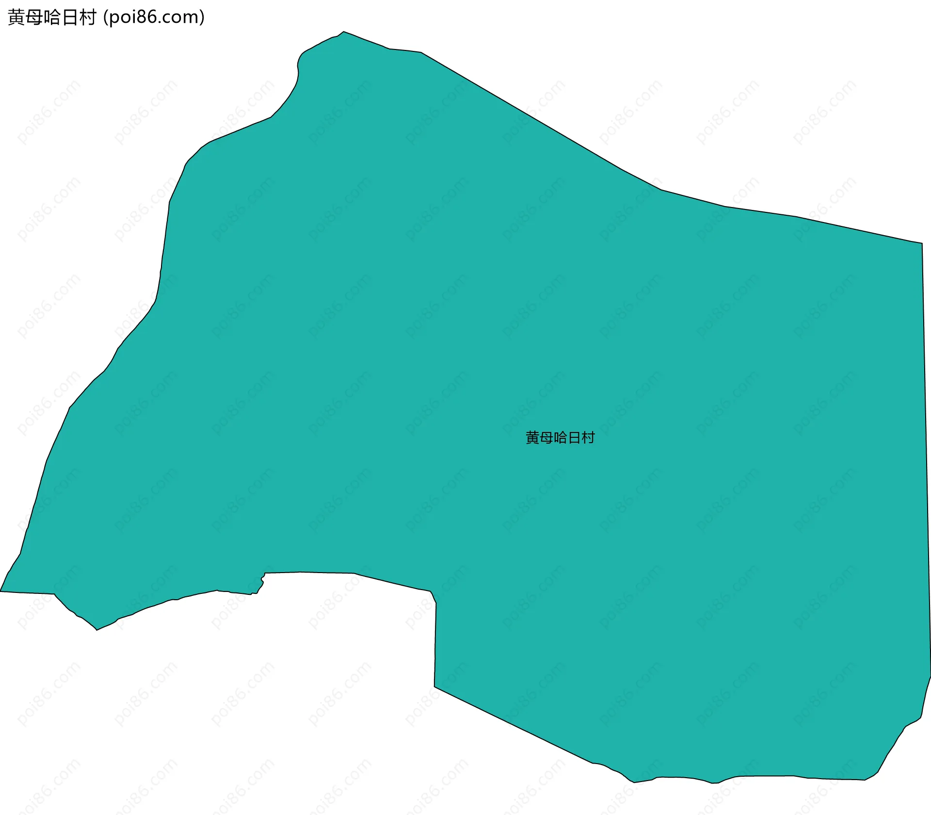 黄母哈日村边界地图