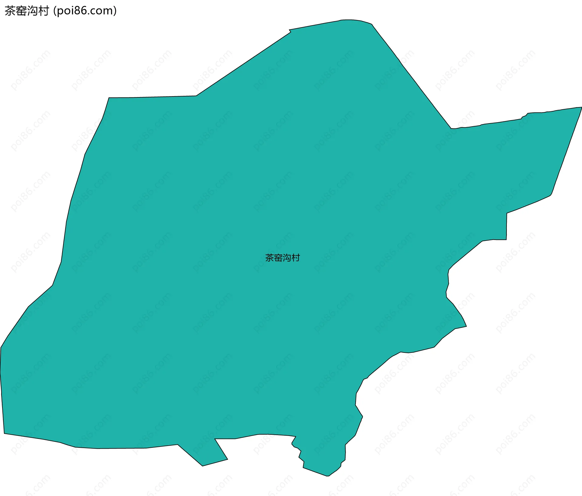 茶窑沟村边界地图
