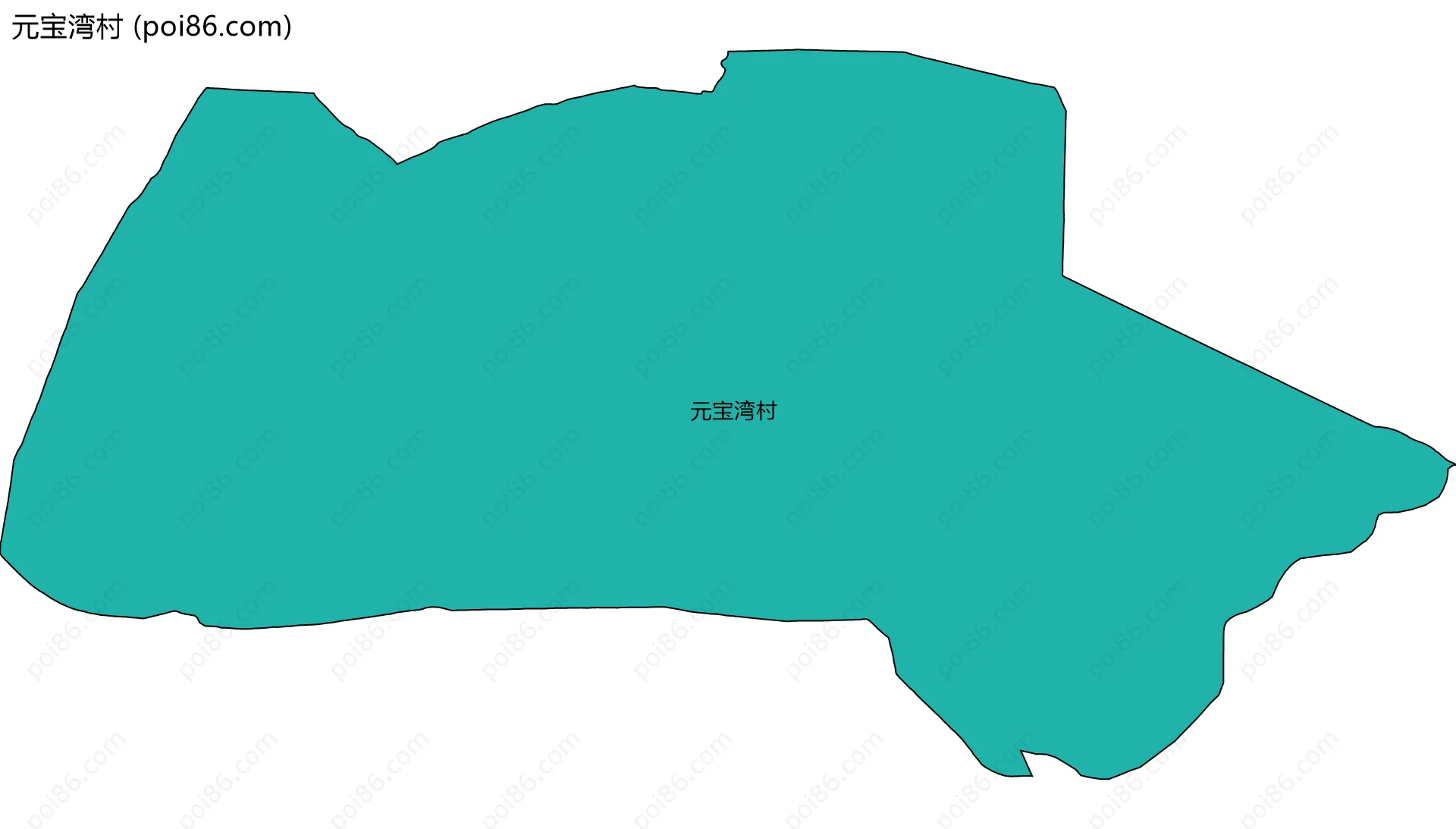 元宝湾村边界地图