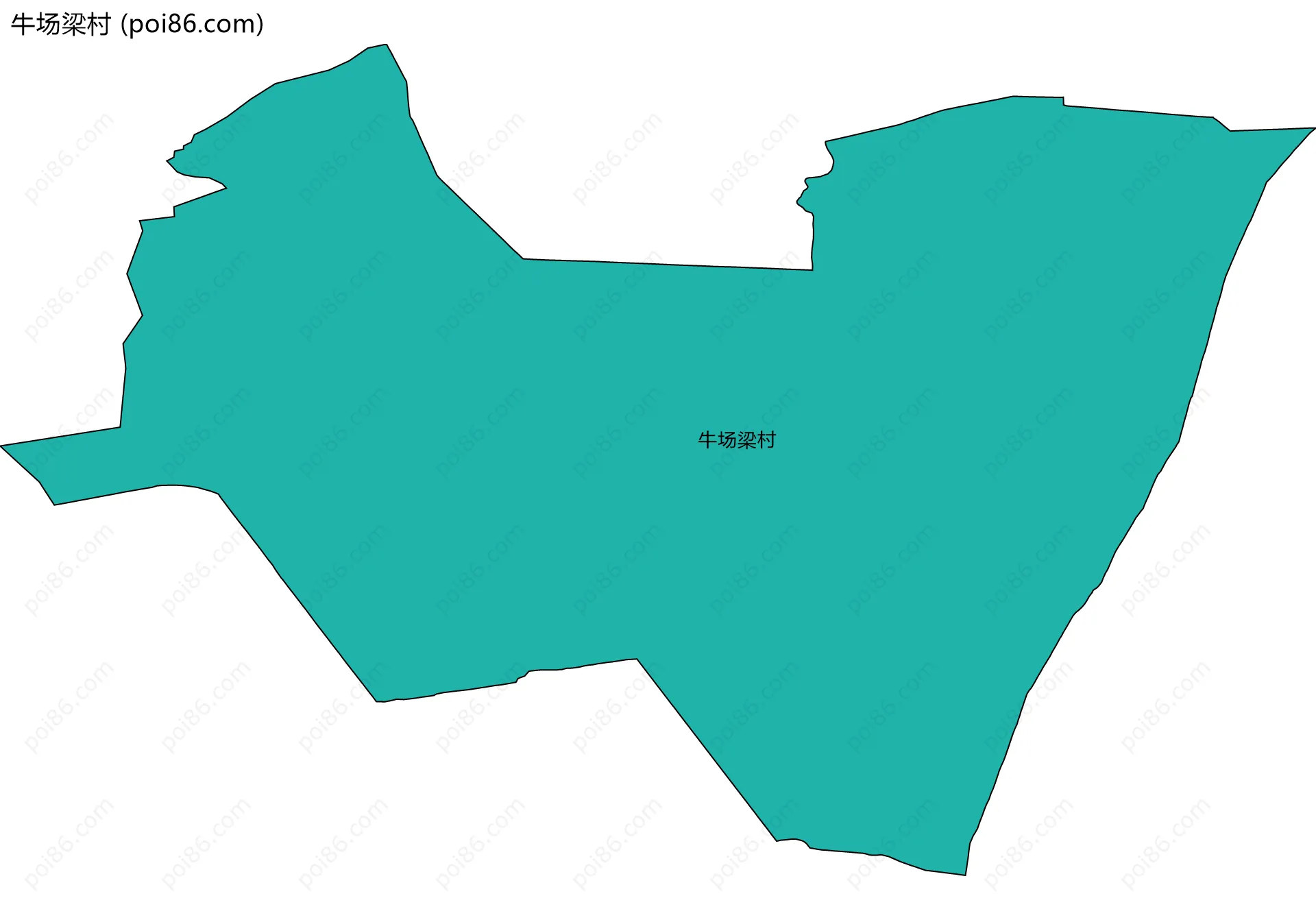 牛场梁村边界地图