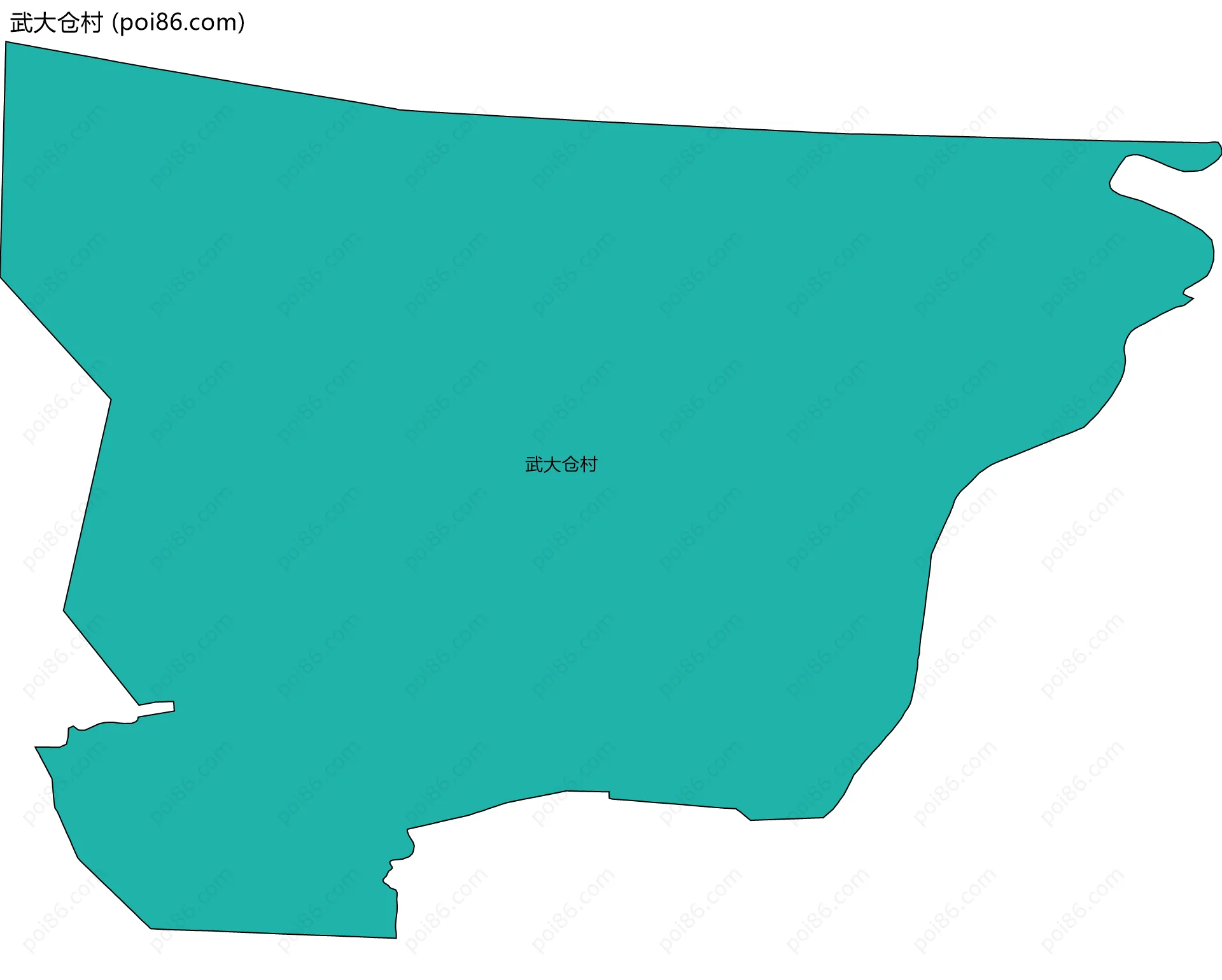 武大仓村边界地图