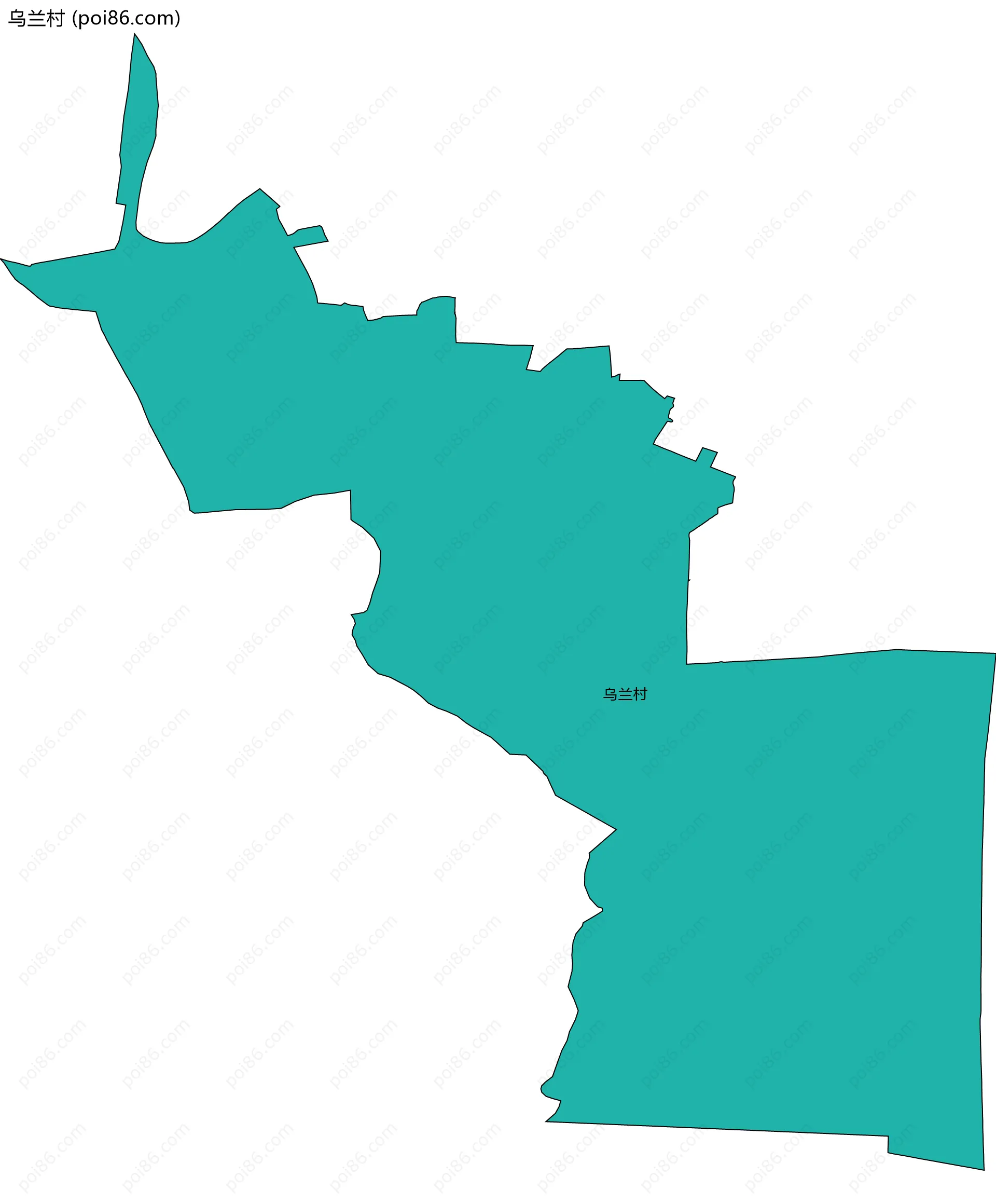 乌兰村边界地图