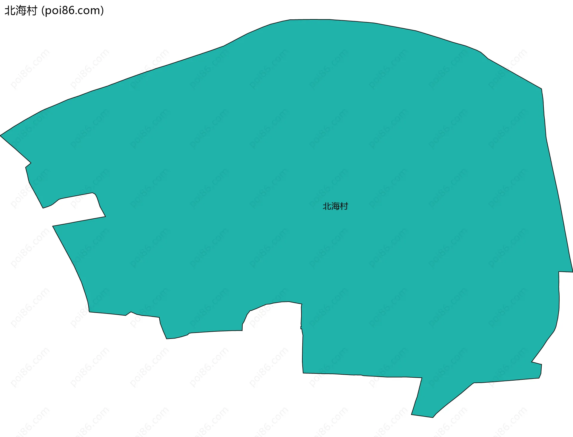 北海村边界地图
