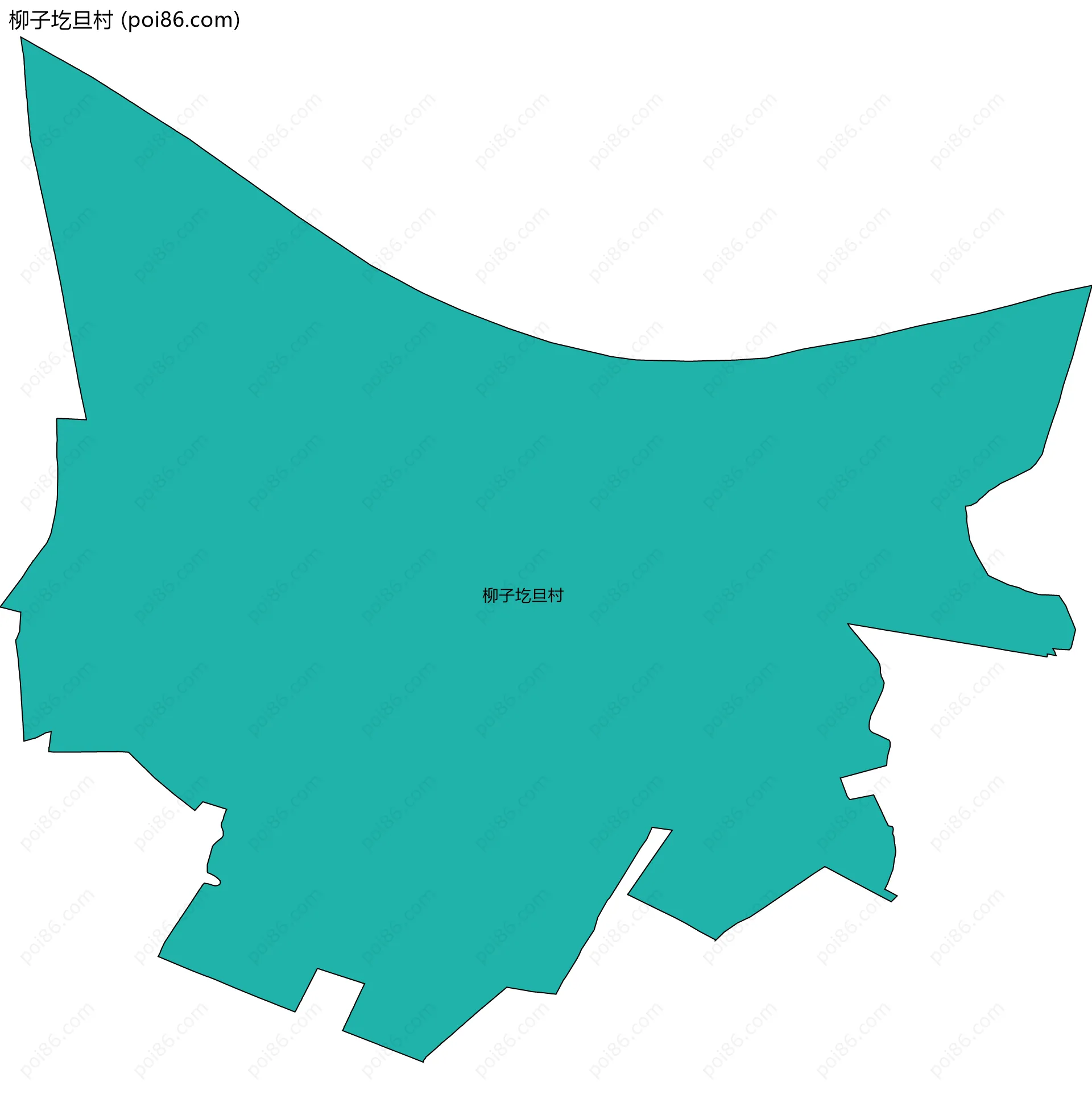 柳子圪旦村边界地图