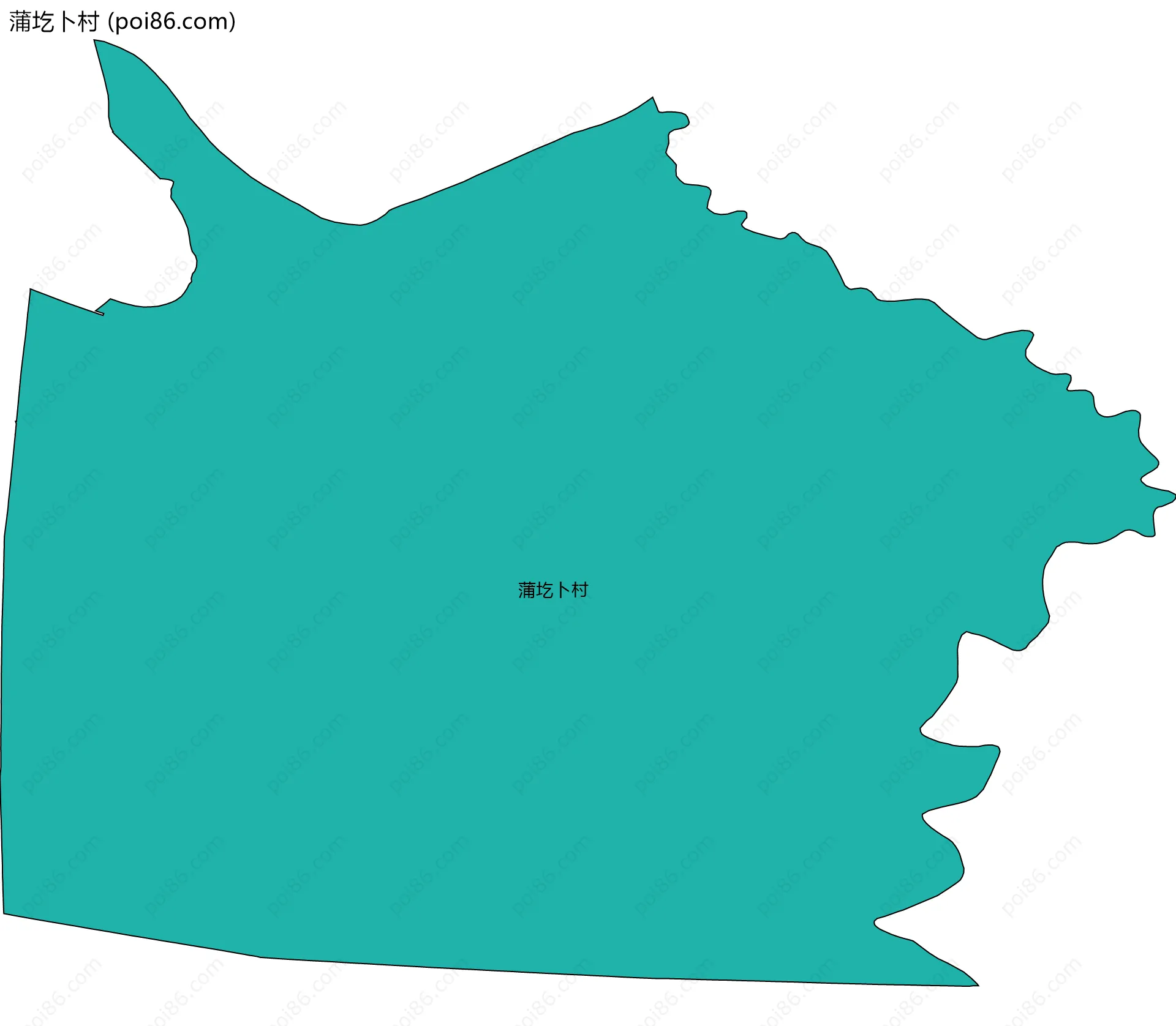 蒲圪卜村边界地图