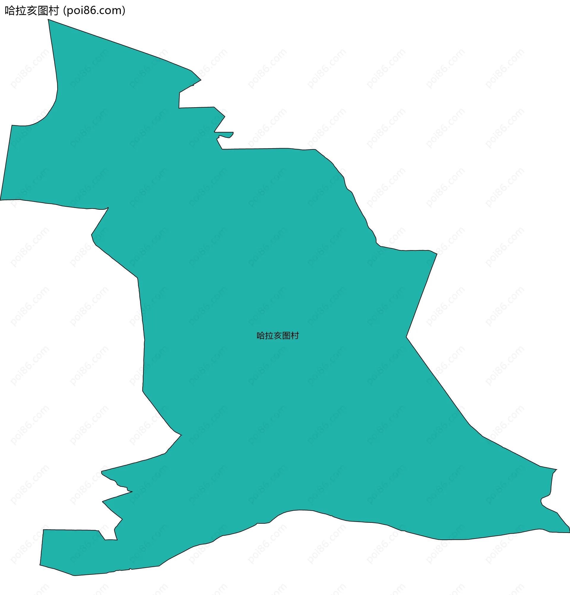 哈拉亥图村边界地图
