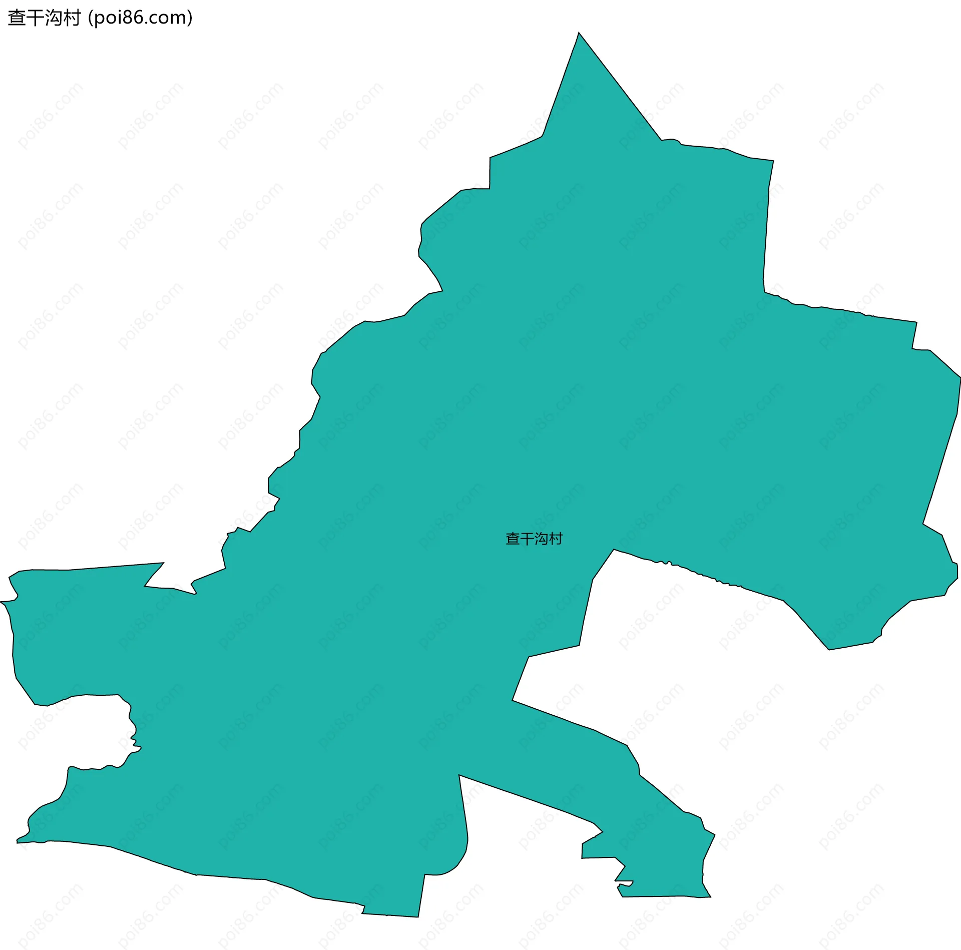 查干沟村边界地图