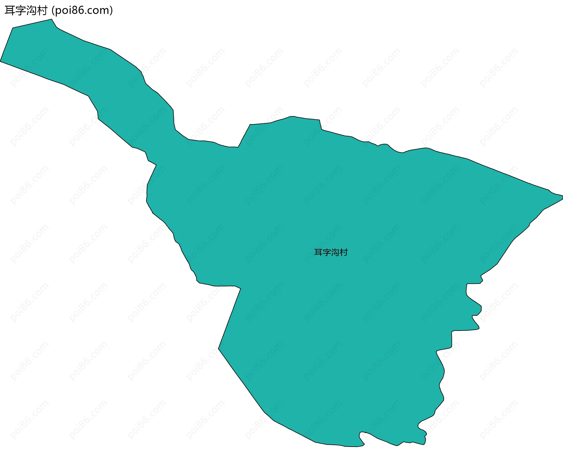 耳字沟村边界地图