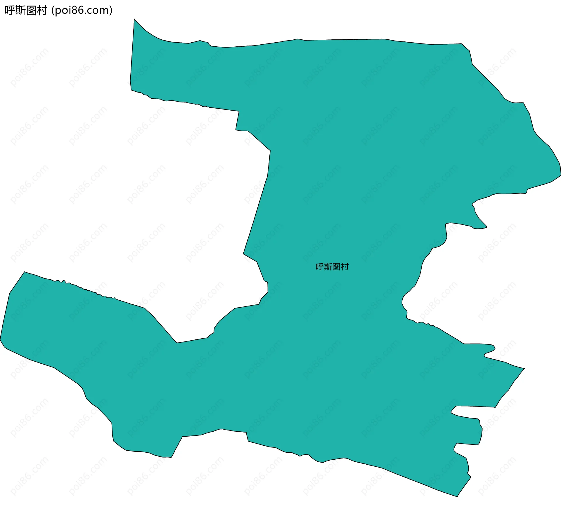 呼斯图村边界地图