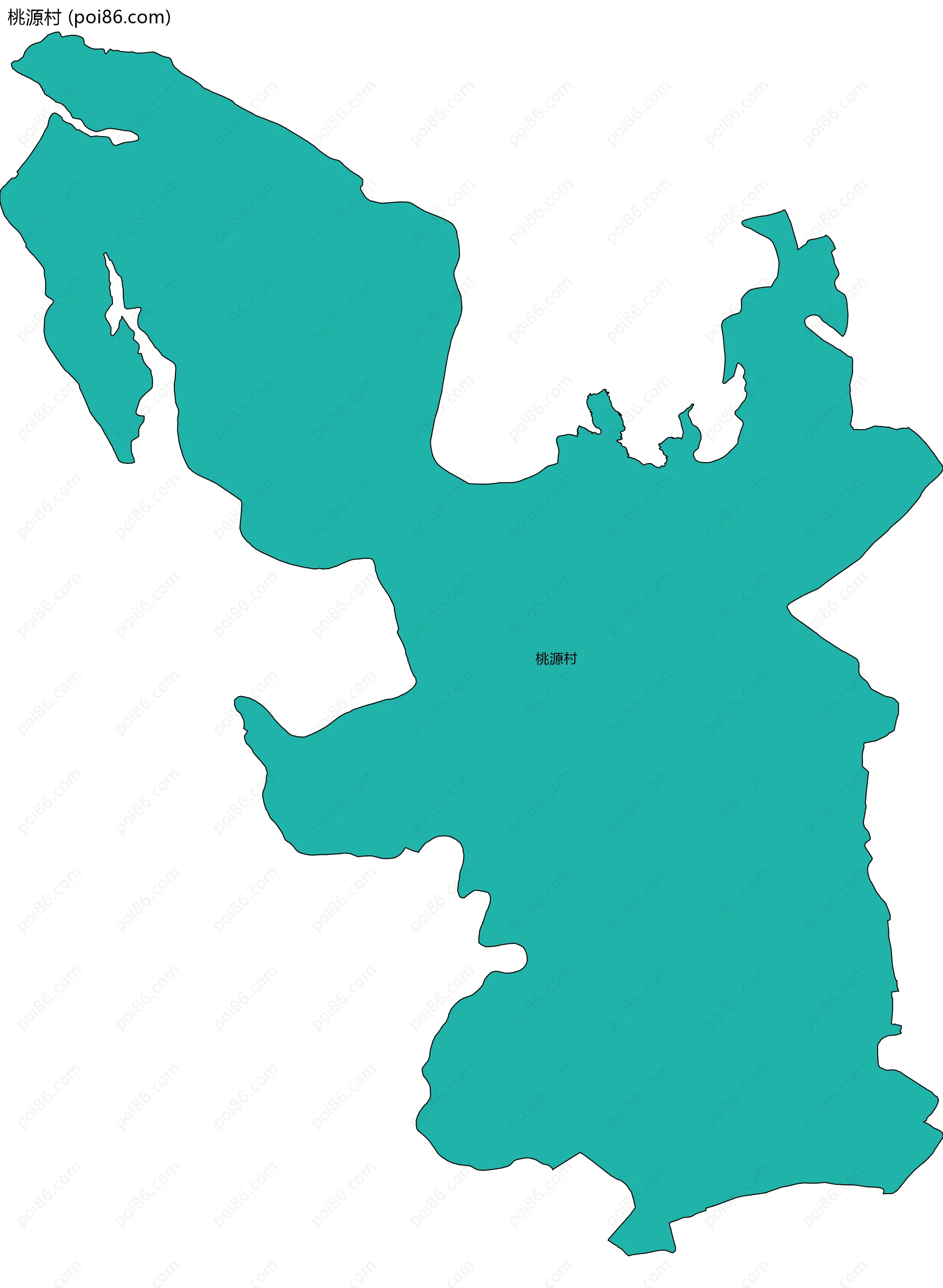 桃源村边界地图