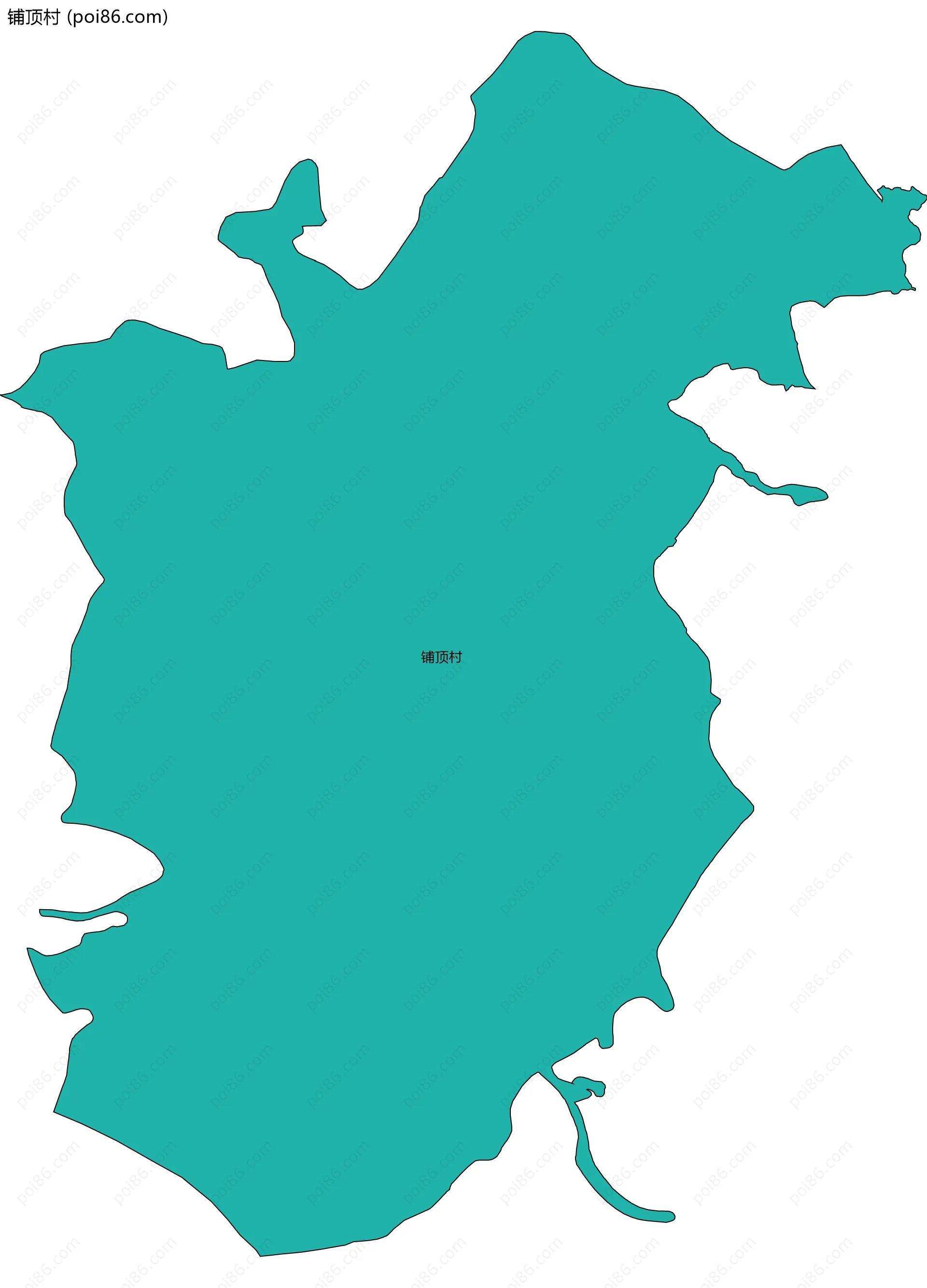 铺顶村边界地图