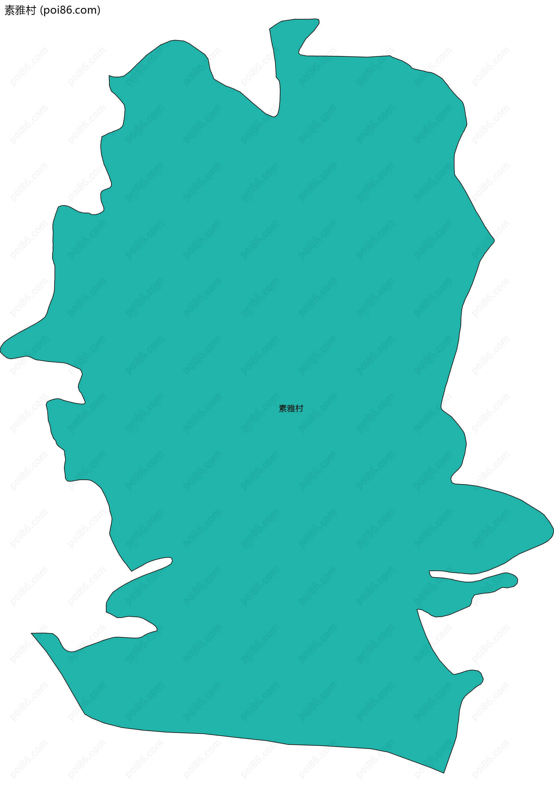 素雅村边界地图