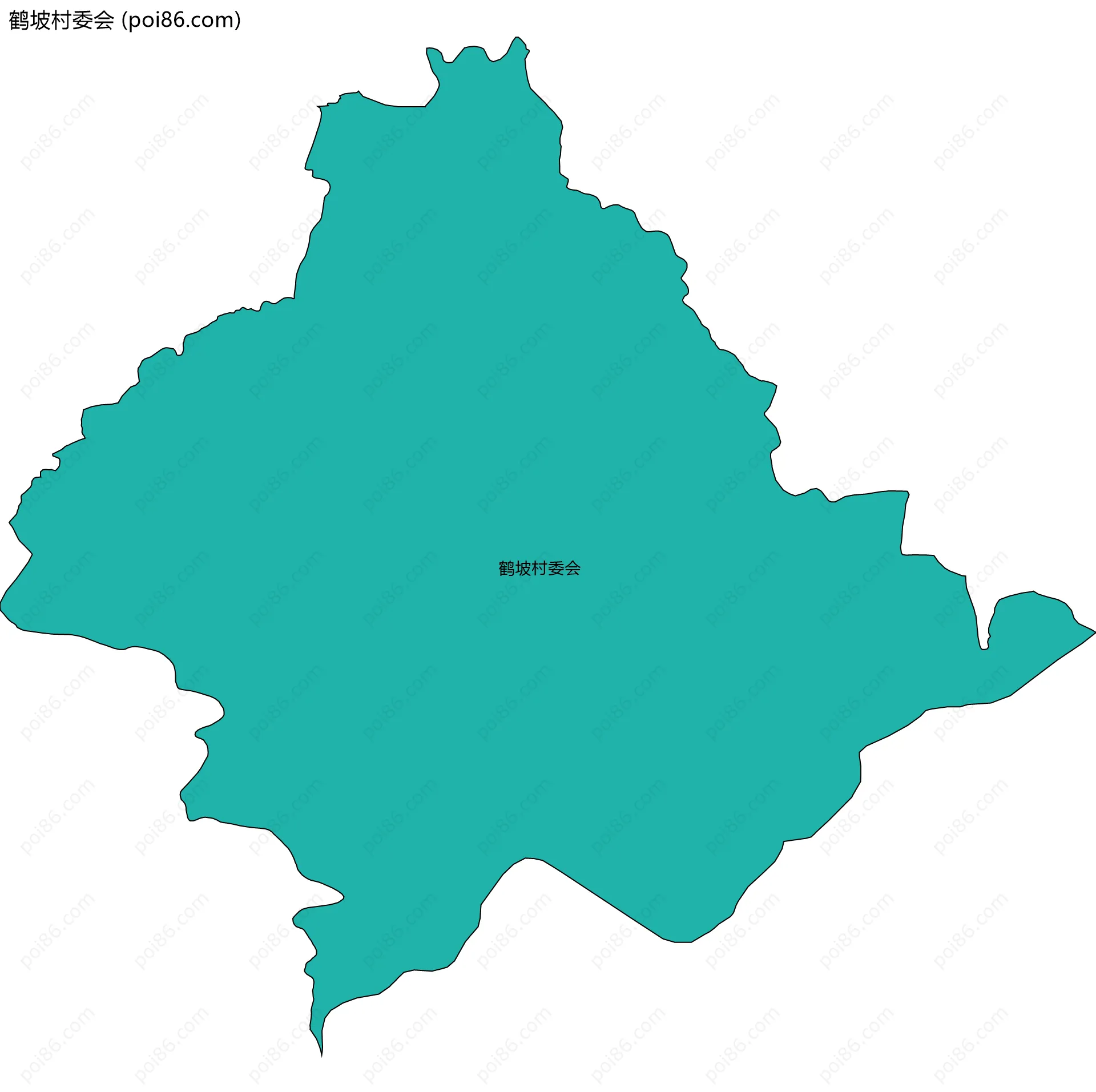 鹤坡村委会边界地图