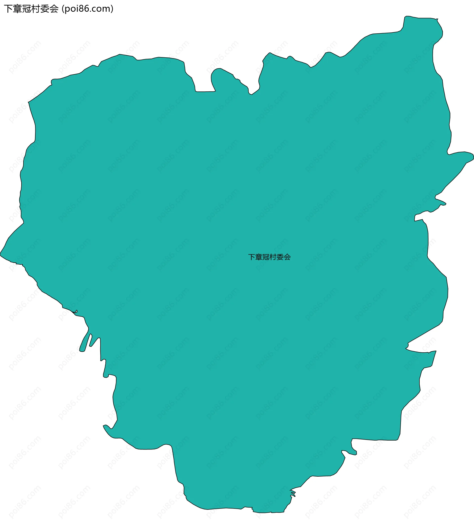 下章冠村委会边界地图