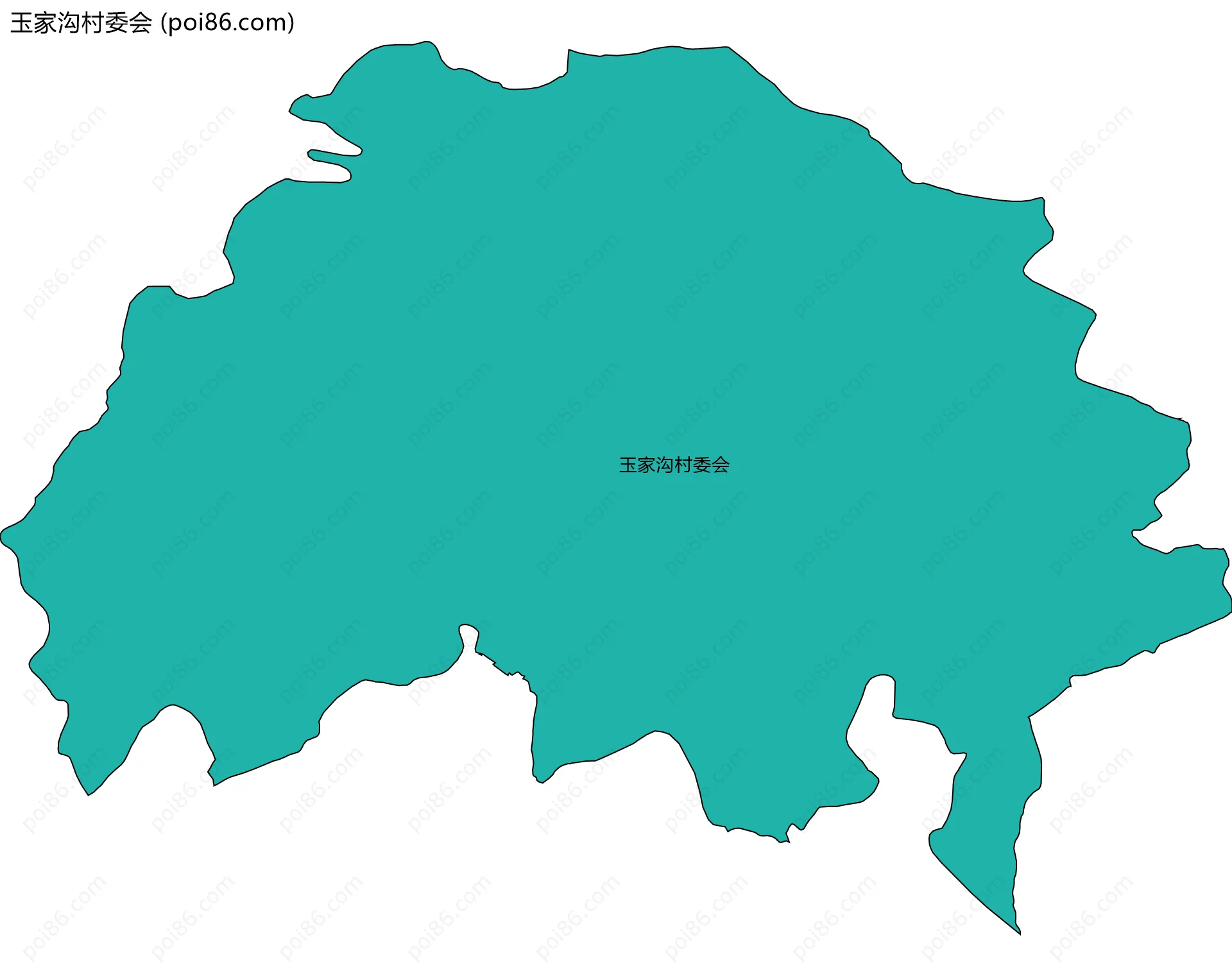 玉家沟村委会边界地图