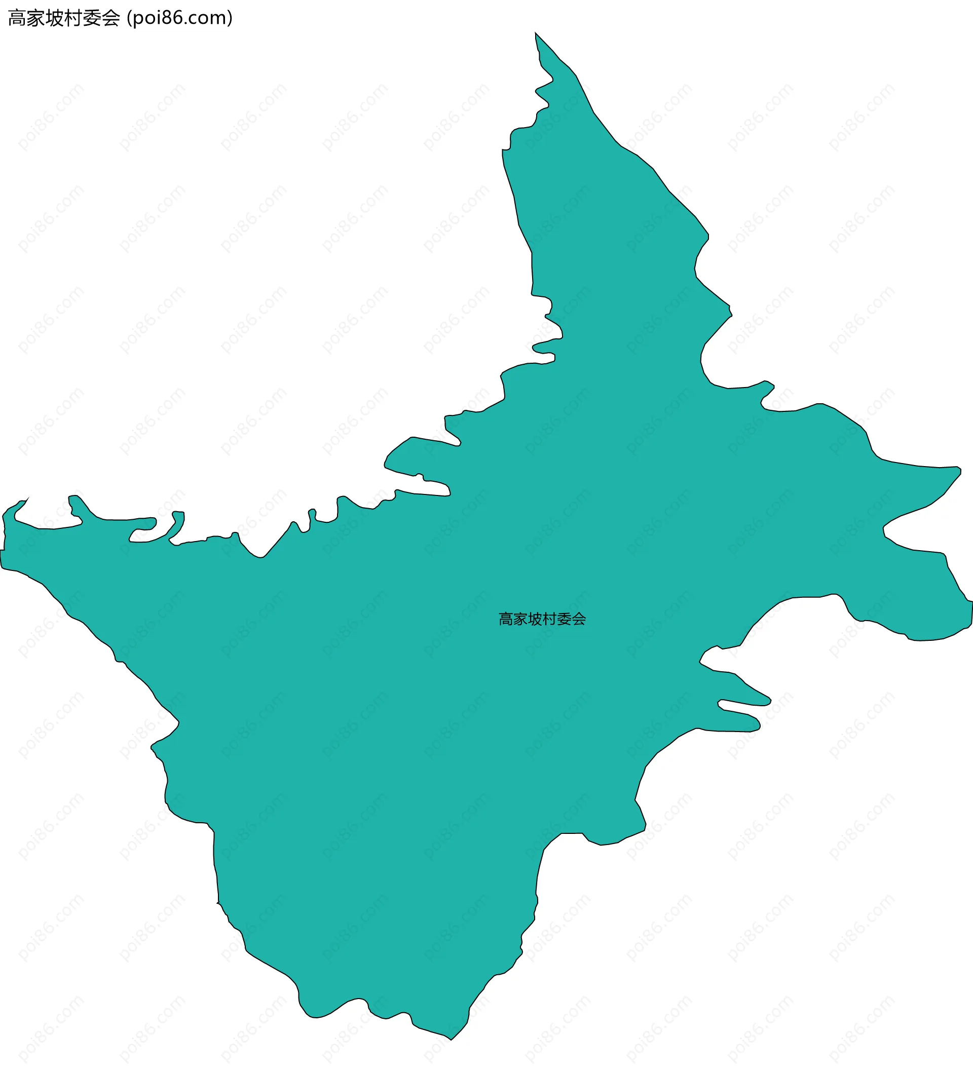 高家坡村委会边界地图