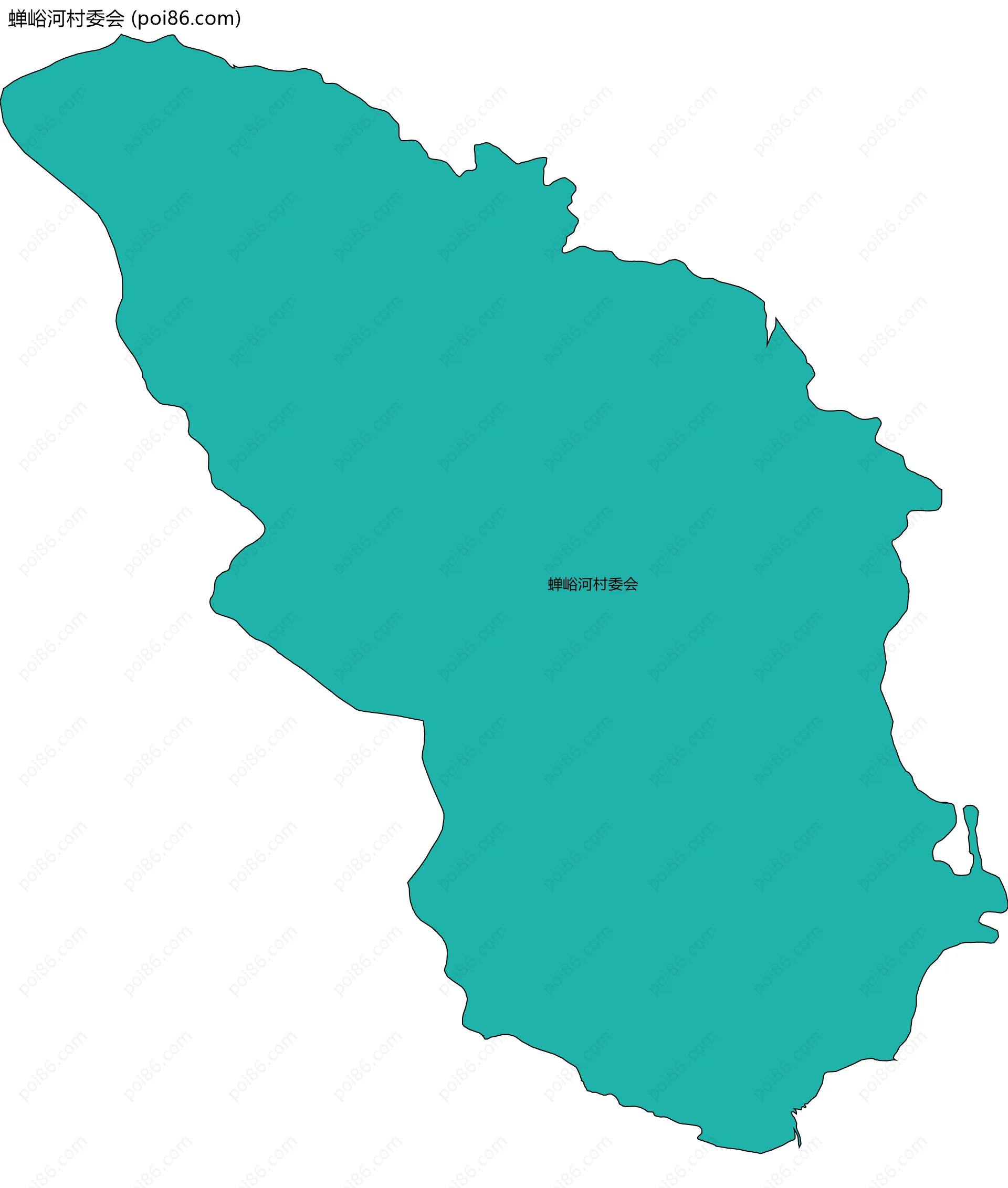 蝉峪河村委会边界地图