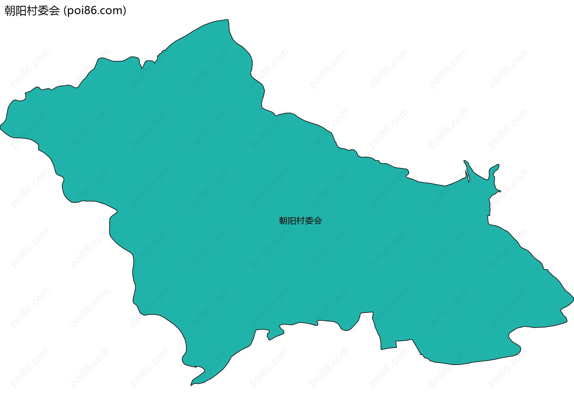 朝阳村委会边界地图