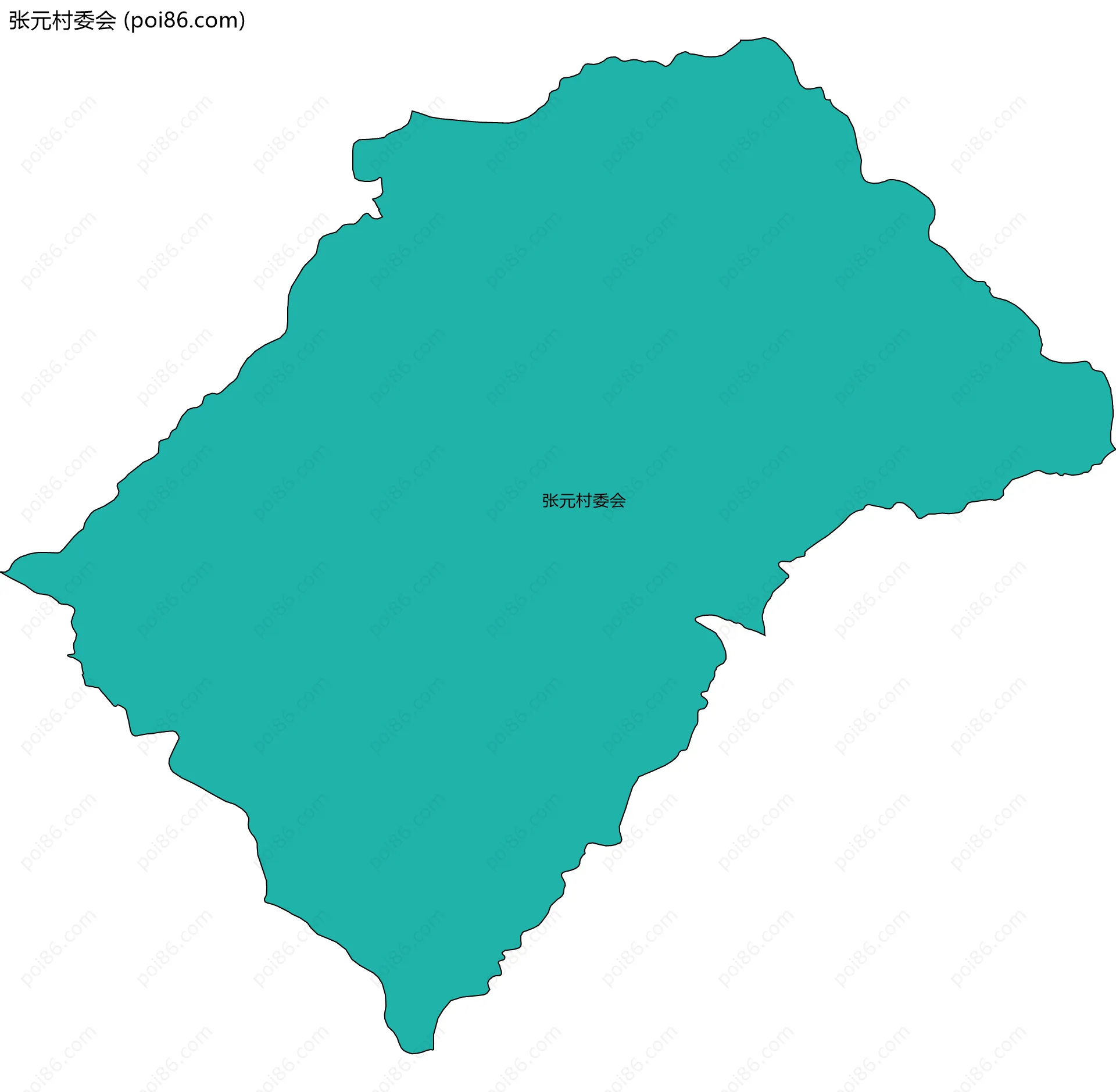 张元村委会边界地图