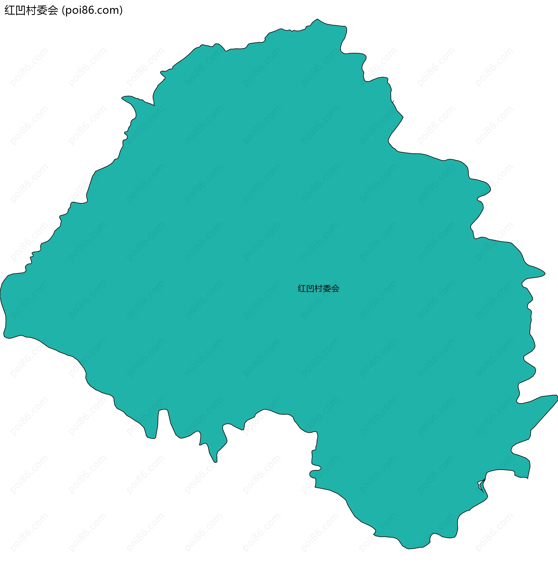 红凹村委会边界地图