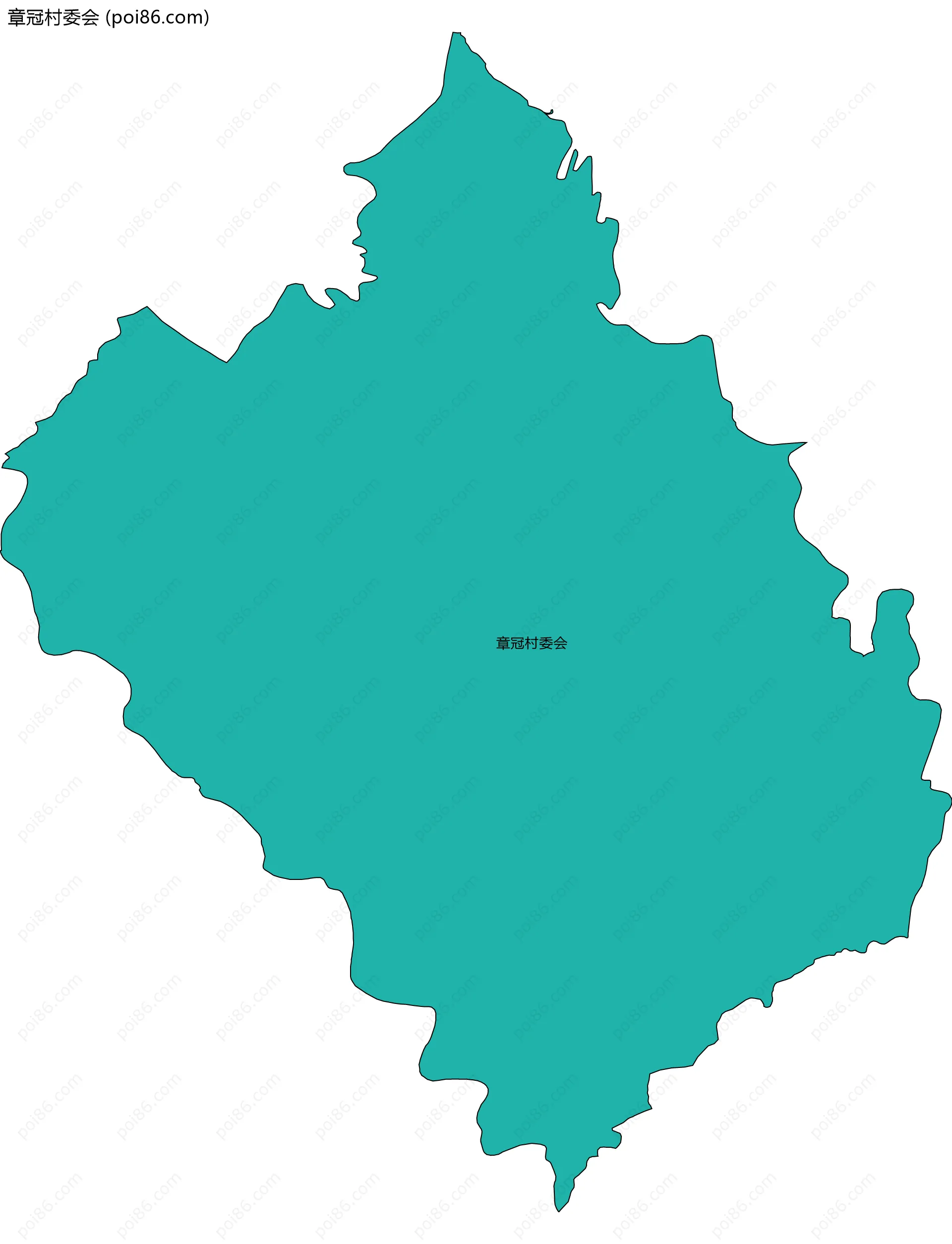 章冠村委会边界地图