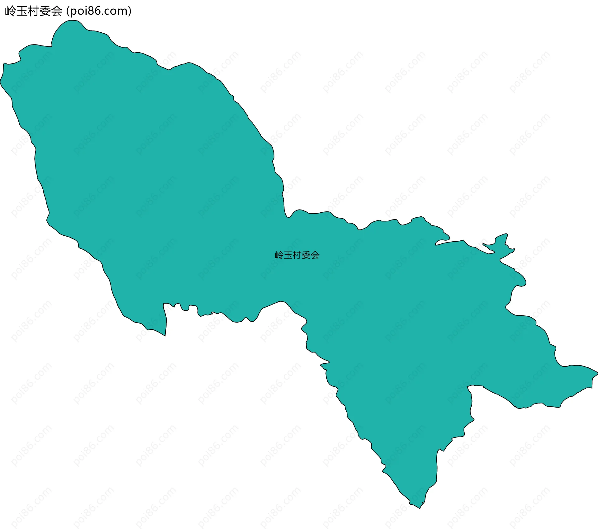 岭玉村委会边界地图