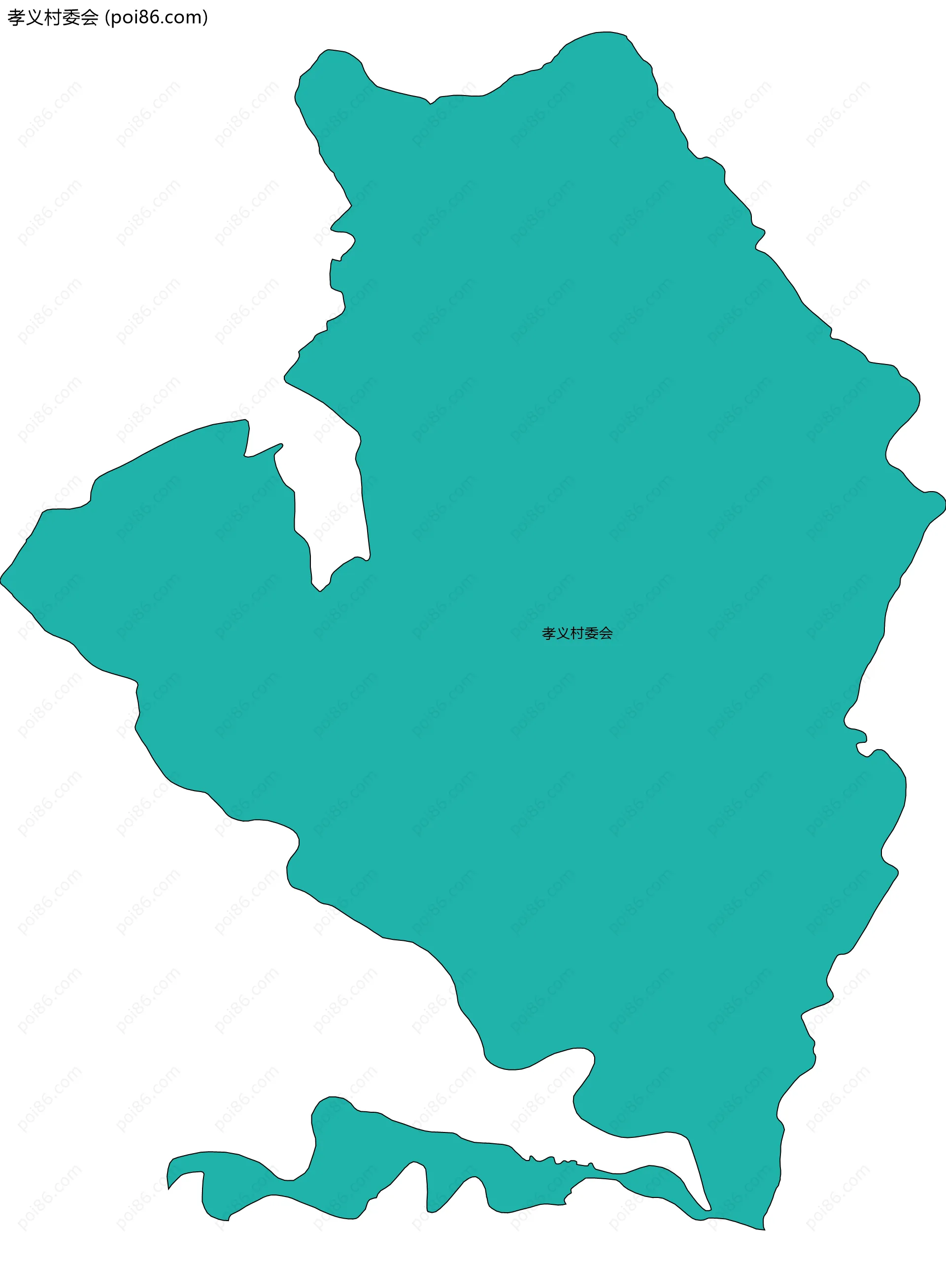 孝义村委会边界地图