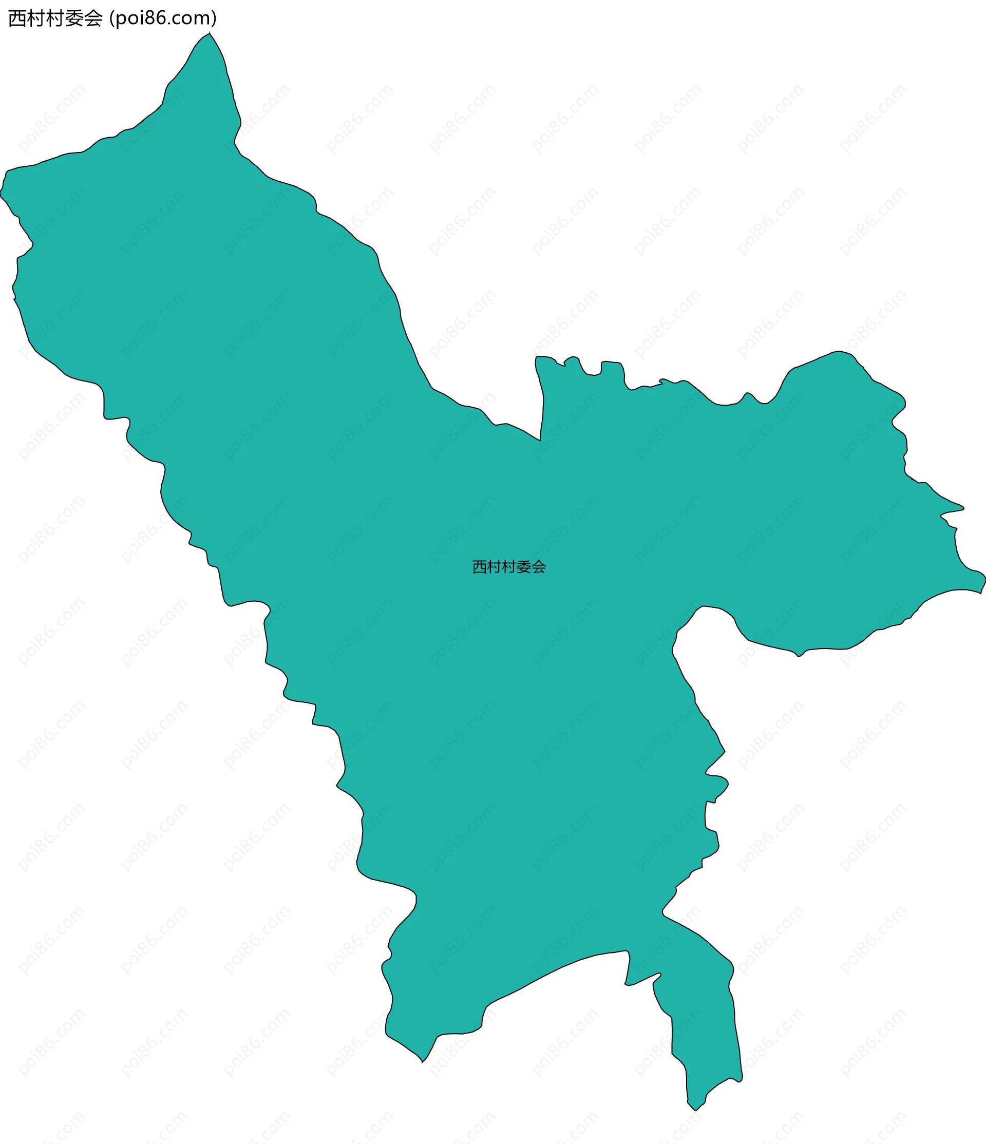 西村村委会边界地图